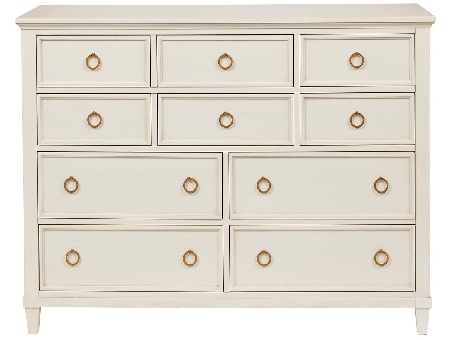 white beach dresser Coastal Beach White Inset Rattan 6 Drawer Solid Wood Double Dresser 64   SLATE CUSTOM
