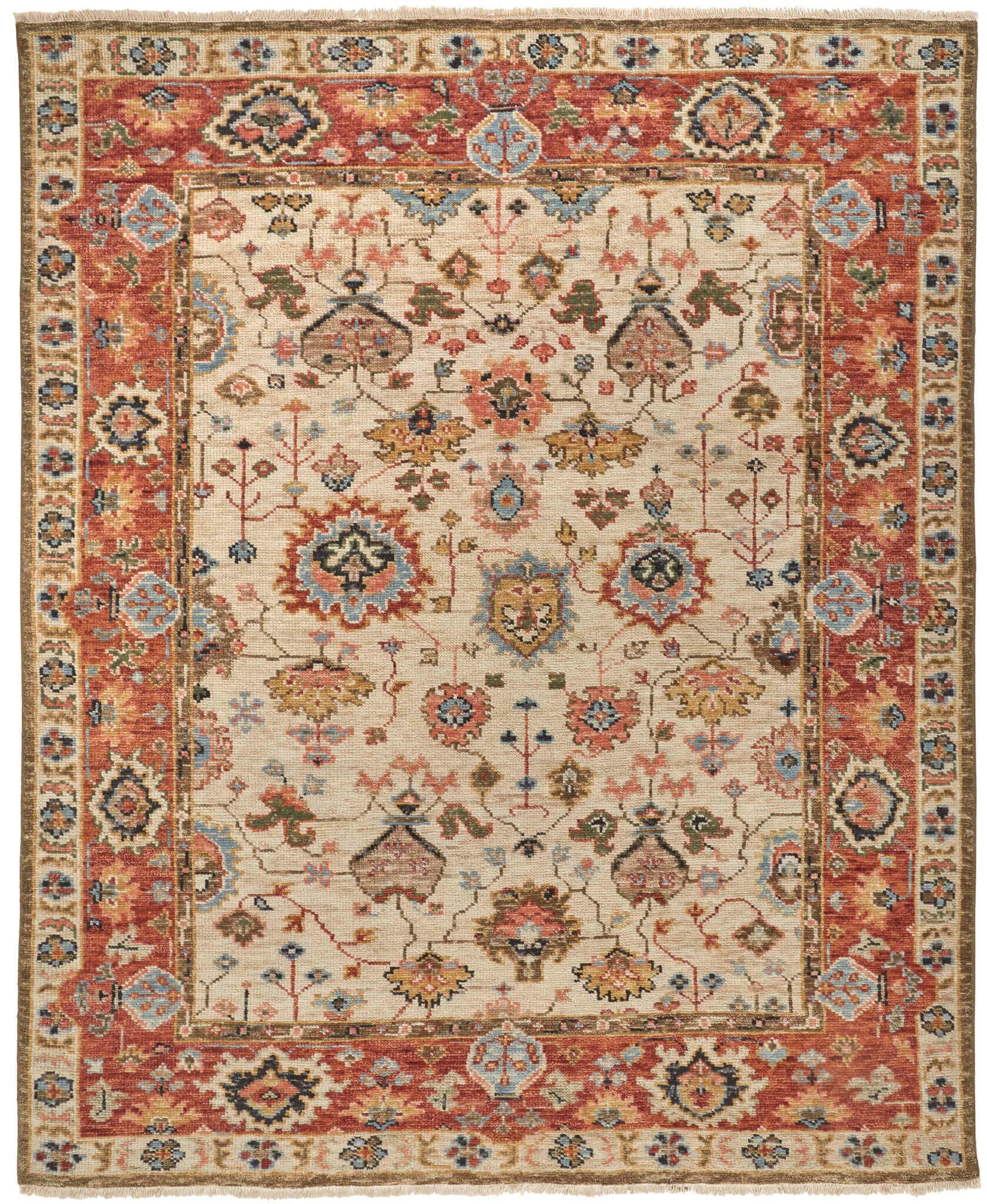 Beige-Rust Carrington Area Rug