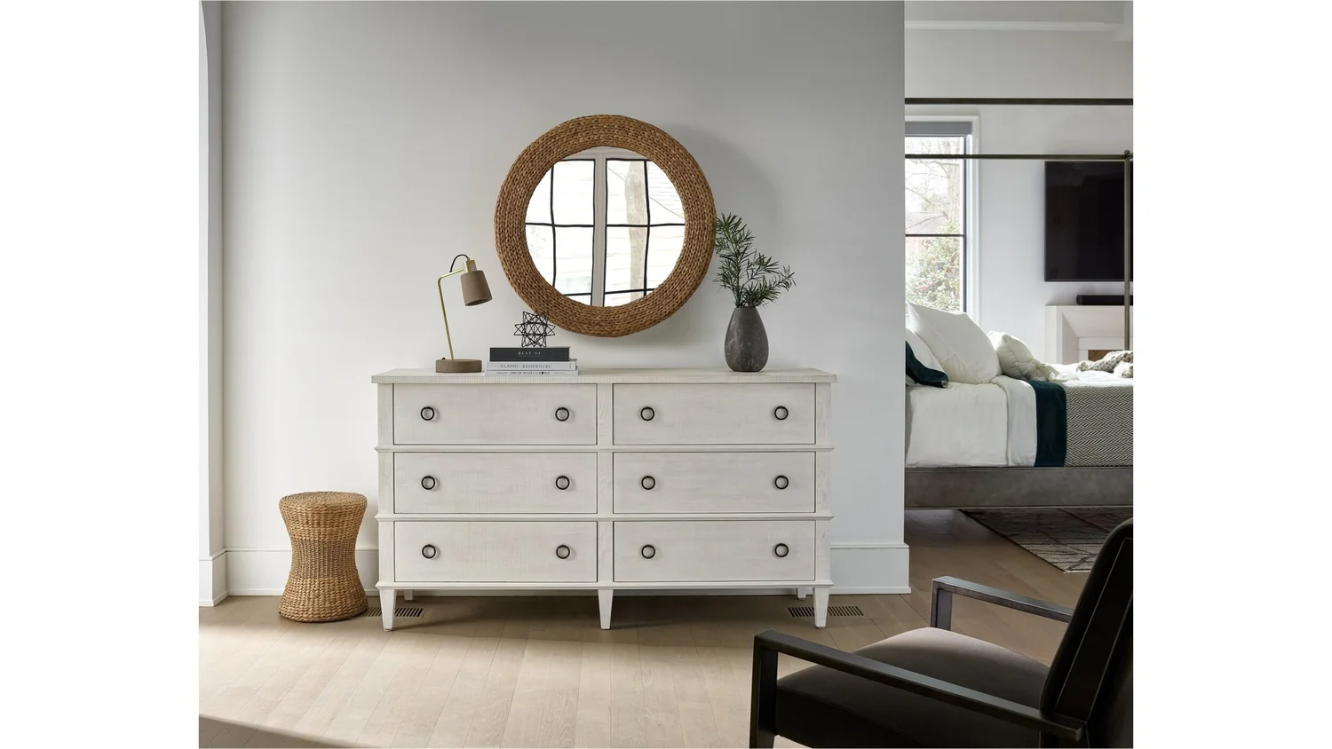 rustic modern dresser Modern Farmhouse Rustic Natural Oak Six Drawer Dresser Miller's Home Furnishings