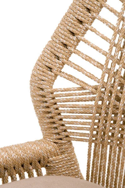 Taupe Loom Rope Counter Stool Sand Rope Loom Counter Stool In