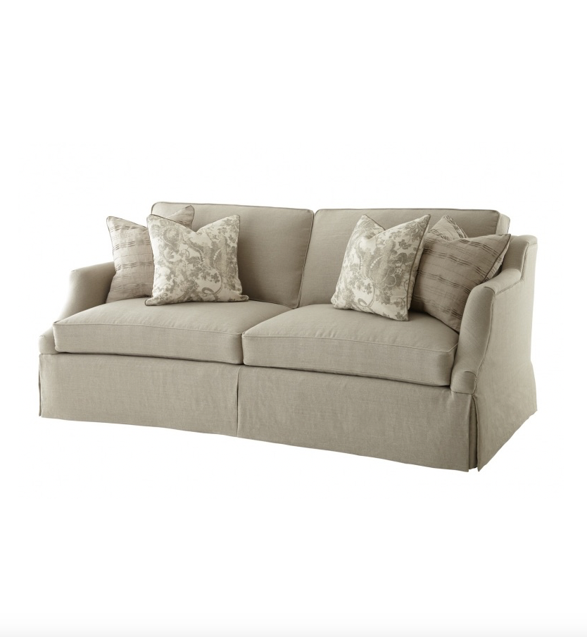 Polair Spectaculair Raad Customizable <br/>Lana Skirted Two Cushion Sofa — Miller's Home Furnishings