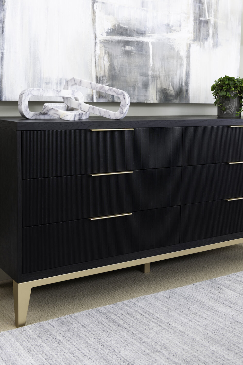 black 6 drawer dresser sale Cavelle 6-drawer Dresser Cabinet Black – Value Home Furniture main image 0