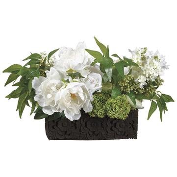 16"L Mix/Lilac/Peony
in Carving Pot