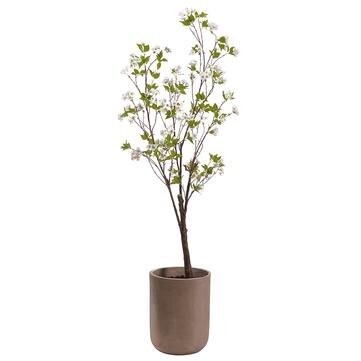 7.5' Blossom Tree in Cement Planter