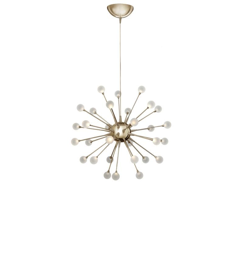 Large Polished Gold Impulse Chandelier