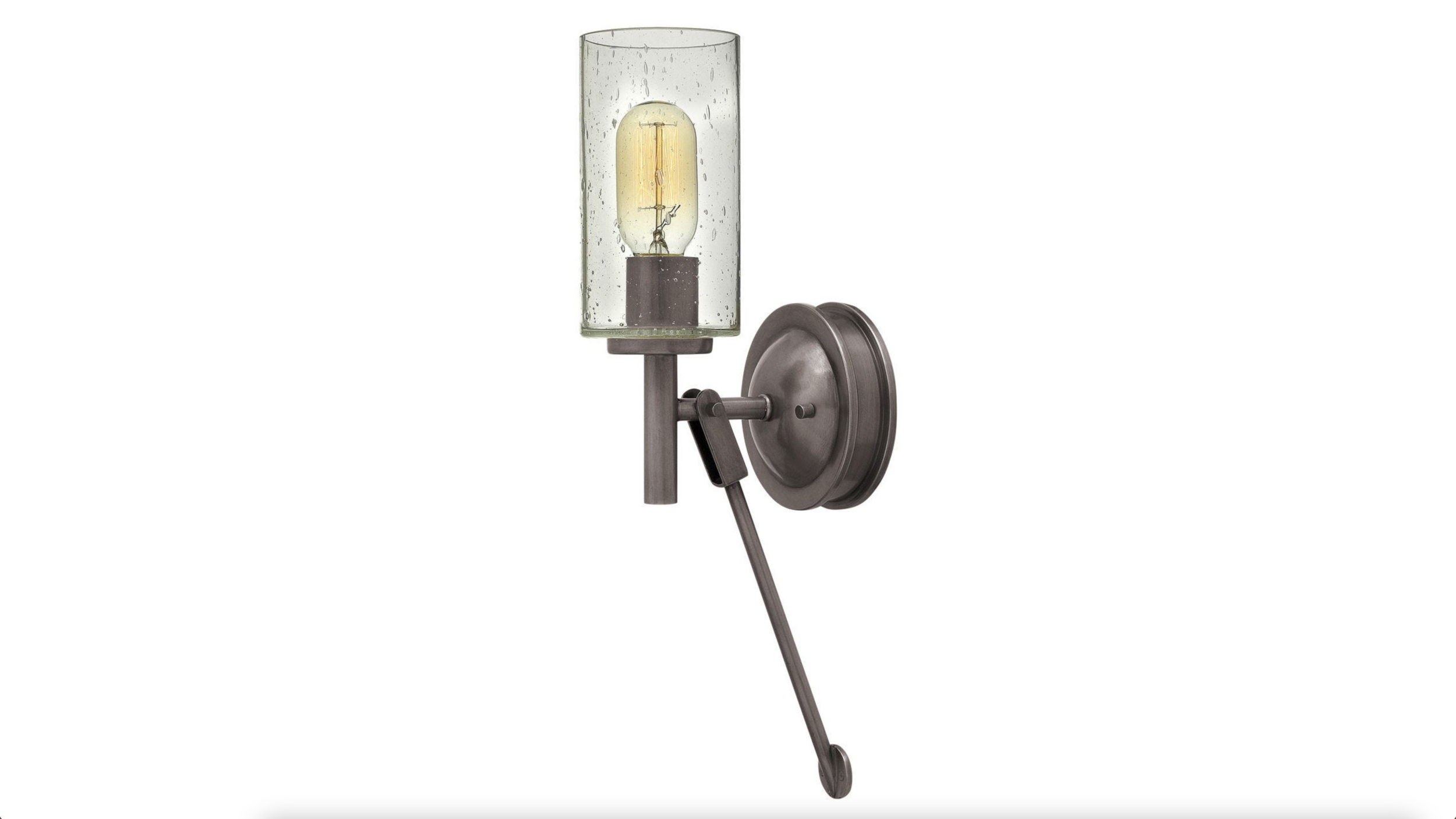 Single Light Antique Nickel Collier Sconce