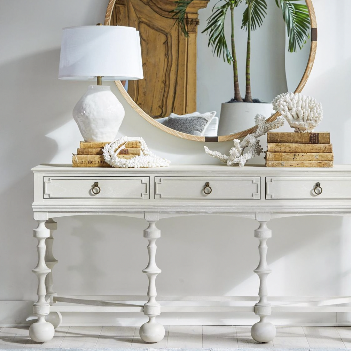 White Arrington Console Table — Miller's Home Furnishings