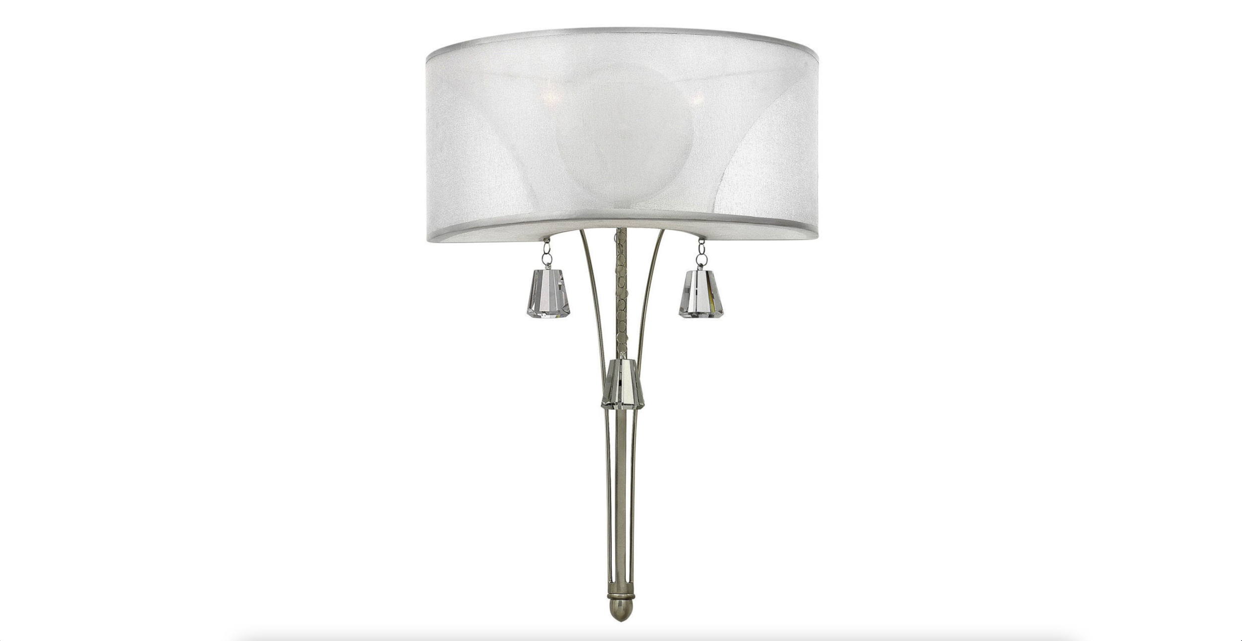 Two Light Brushed Nickel Mime Sconce