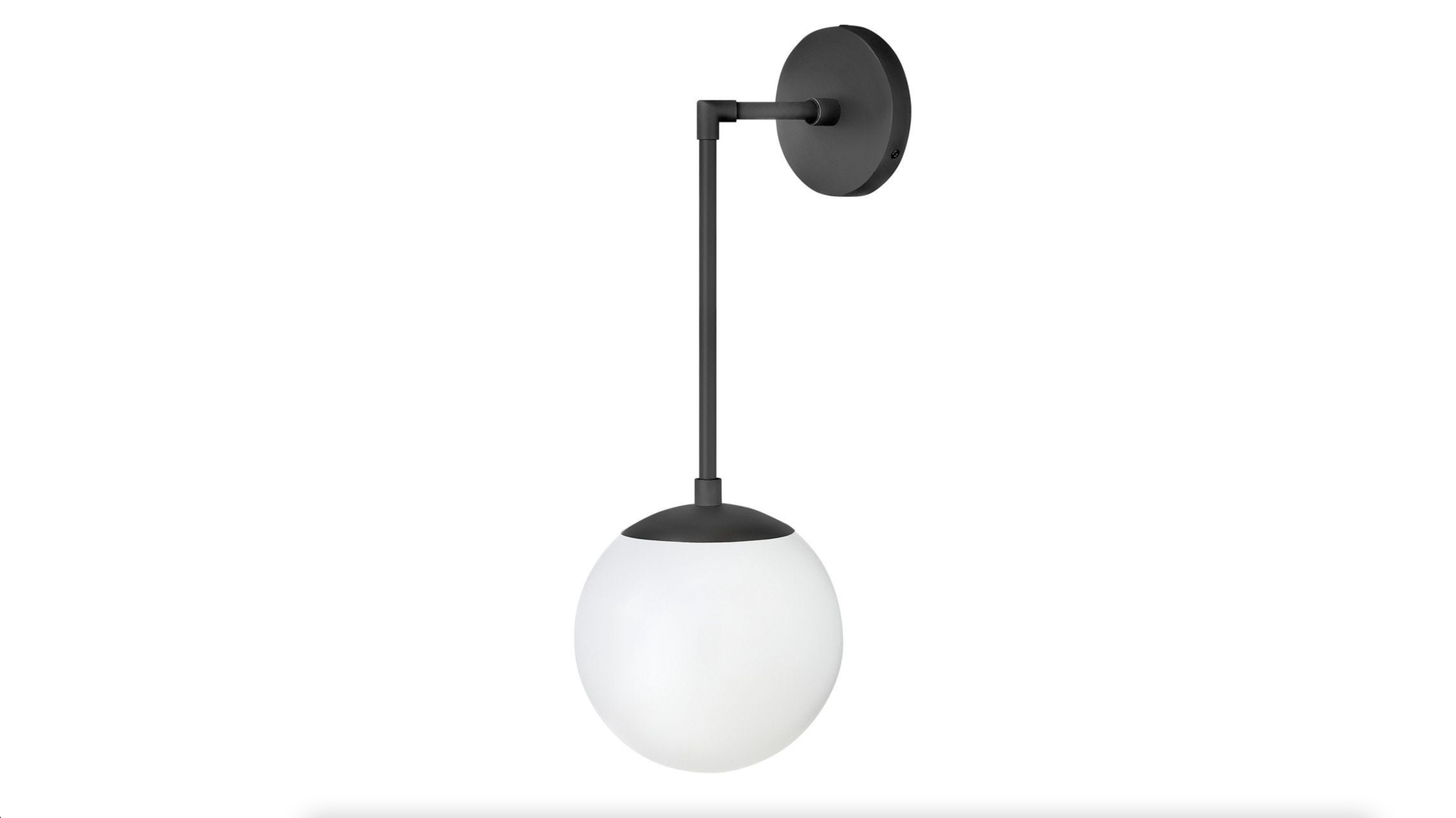 Single Light Black/White Glass Warby Sconce