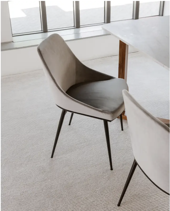 Grey Velvet Sedona Dining Chair