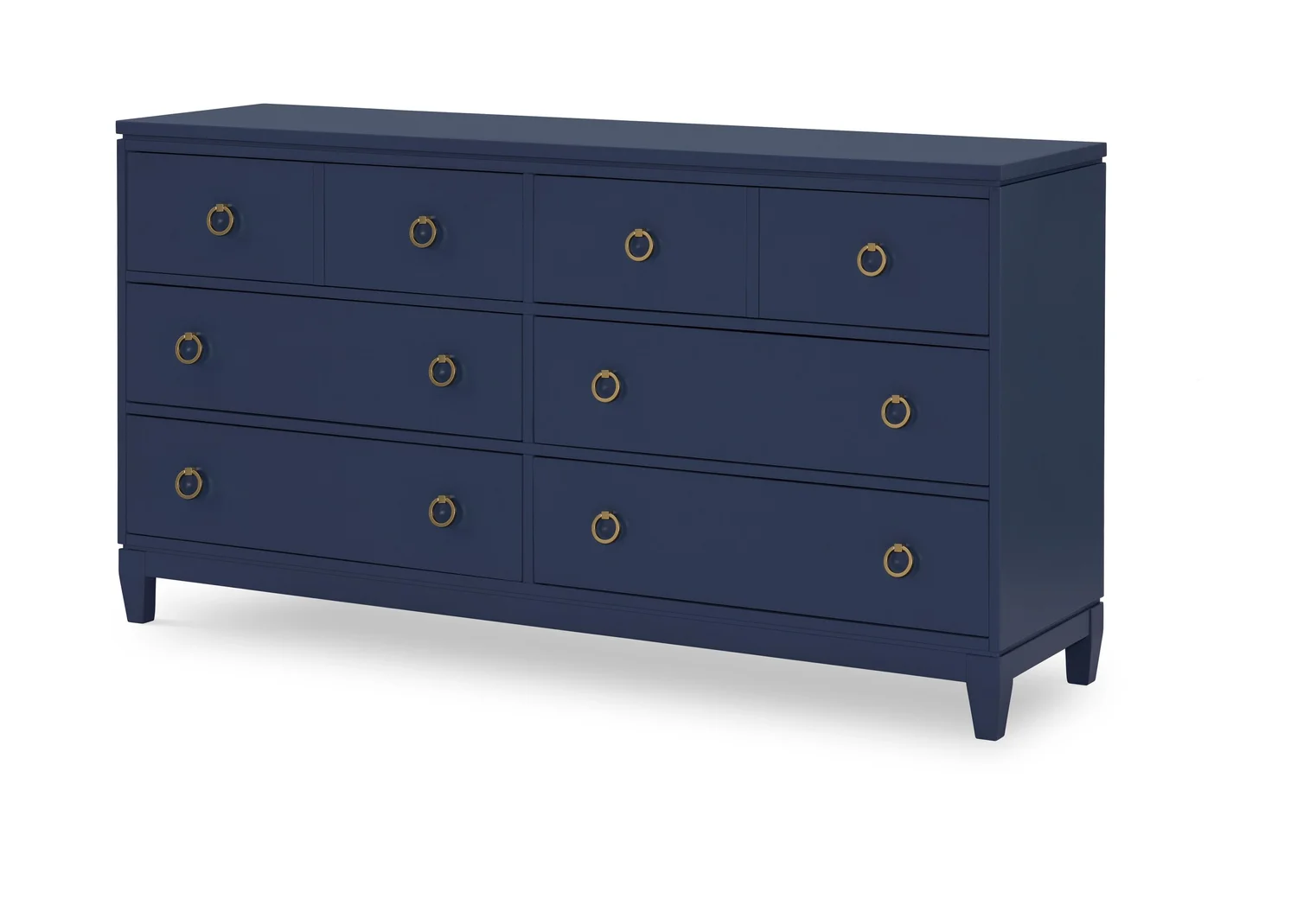 brimnes blue dresser Henley Scalloped Edge 6 Drawer Wide Dresser, Blue Spruce
