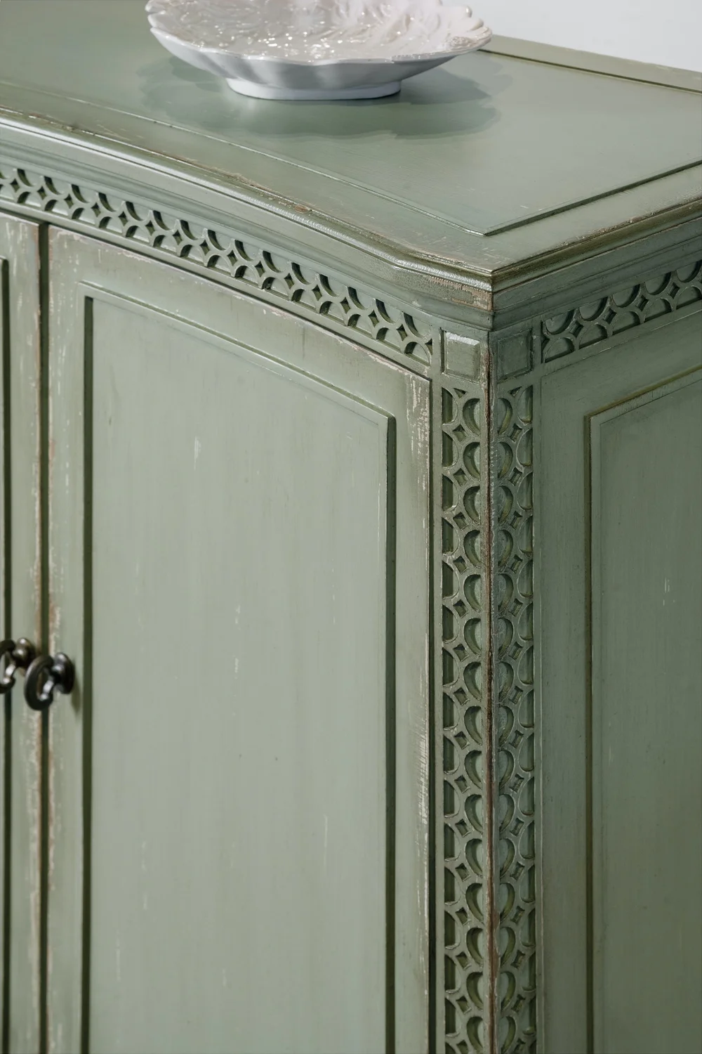 Verdigris Green Charleston Two-Door Accent Chest — Miller's Home