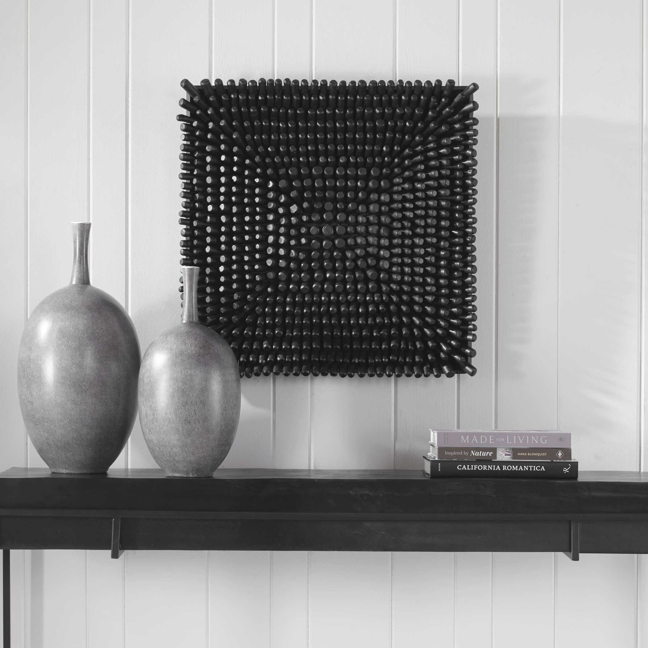 Black Portside Wood Wall Panel