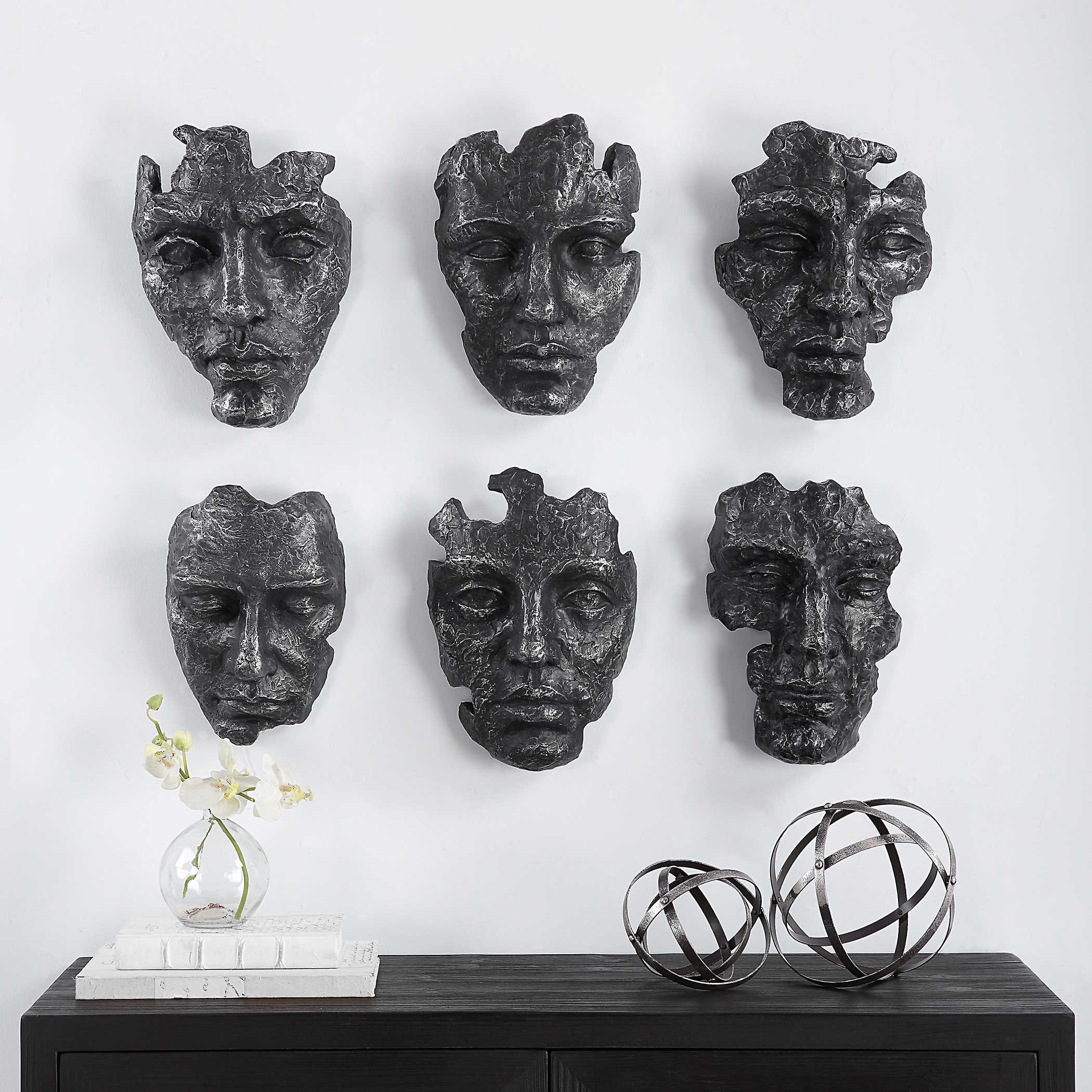 Gray Self-Portrait Wall Decor