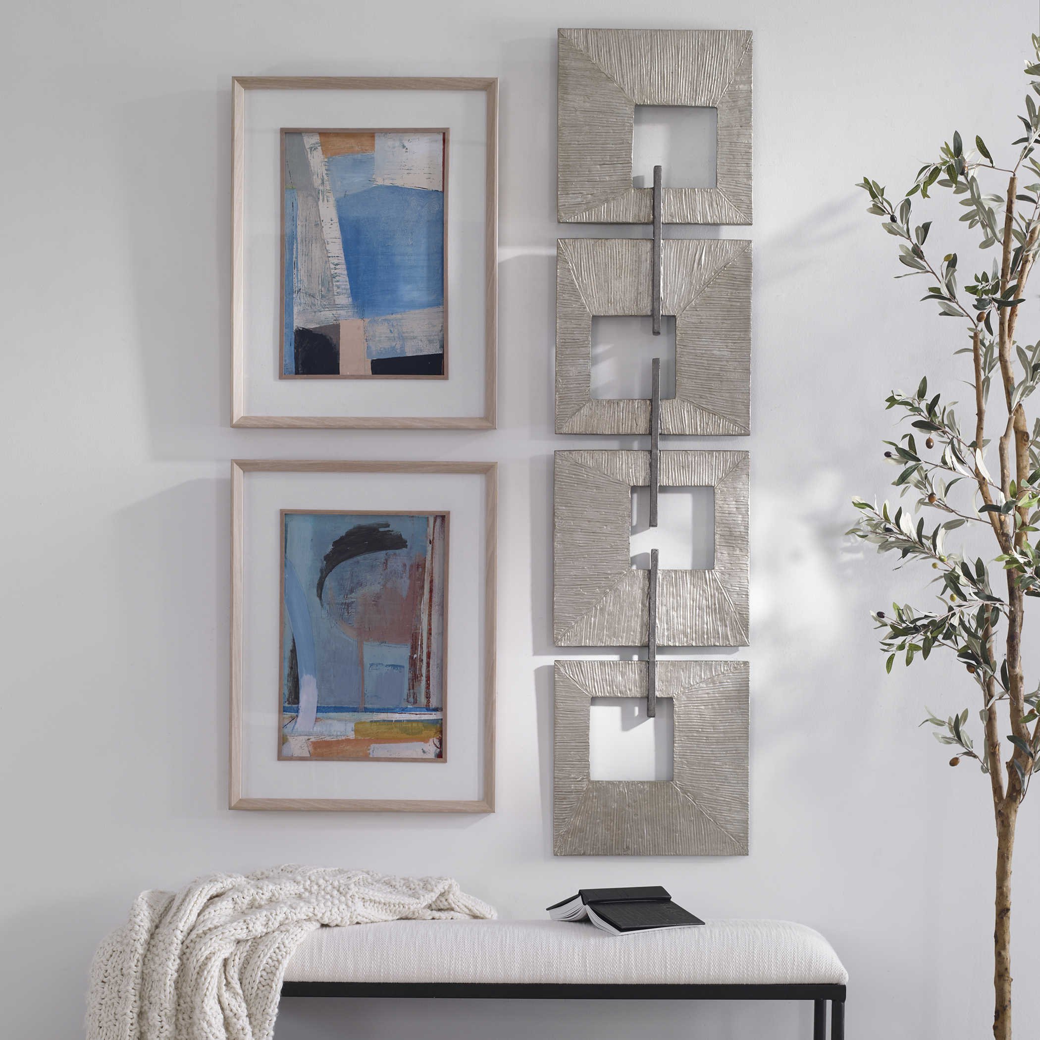 Champagne Linked Metal Wall Decor