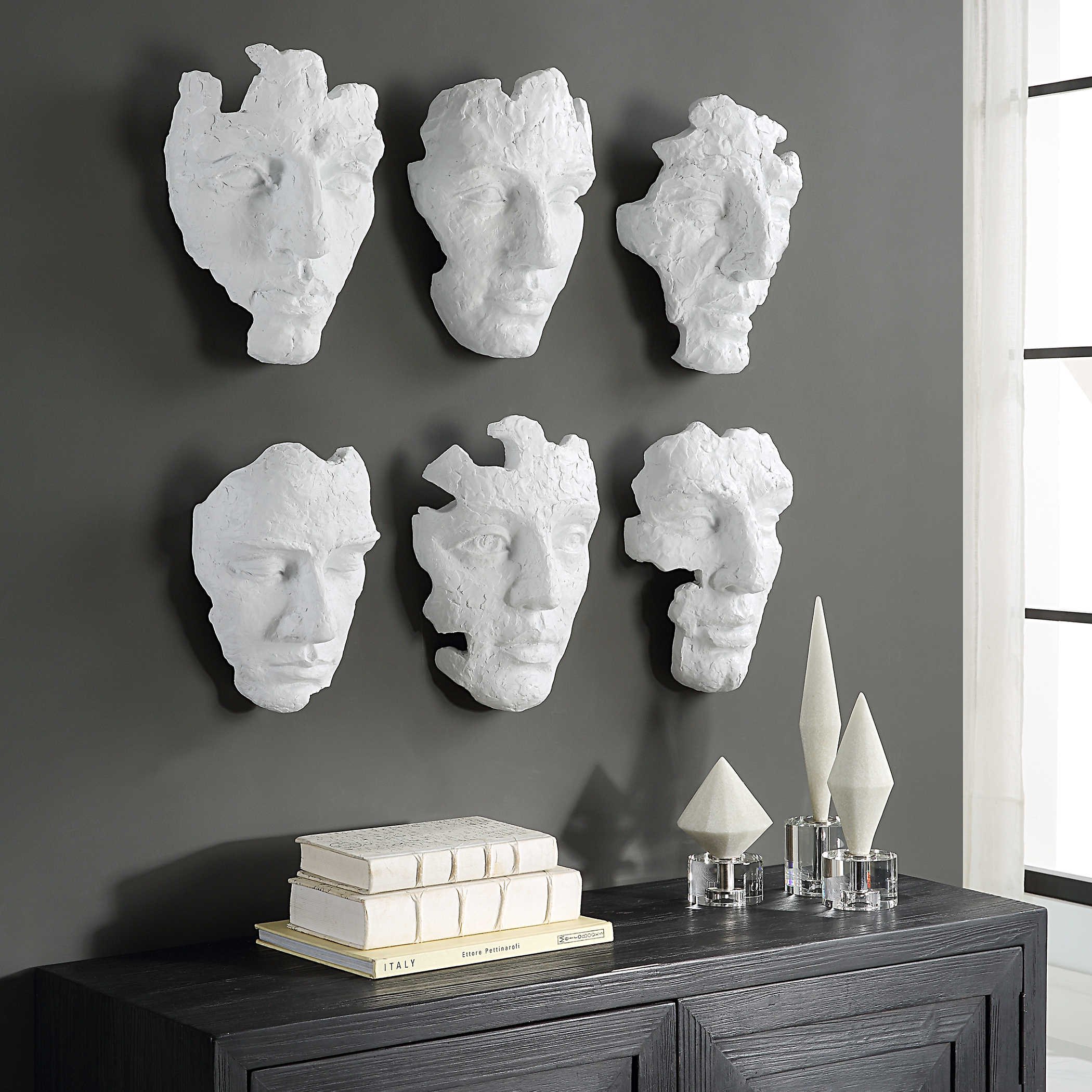 White Self-Portrait Wall Decor