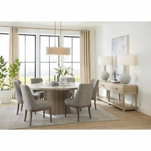 Bradley Misted Ash Round Dining Table — Miller's Home Furnishings