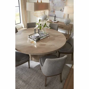 Bradley Misted Ash Round Dining Table — Miller's Home Furnishings