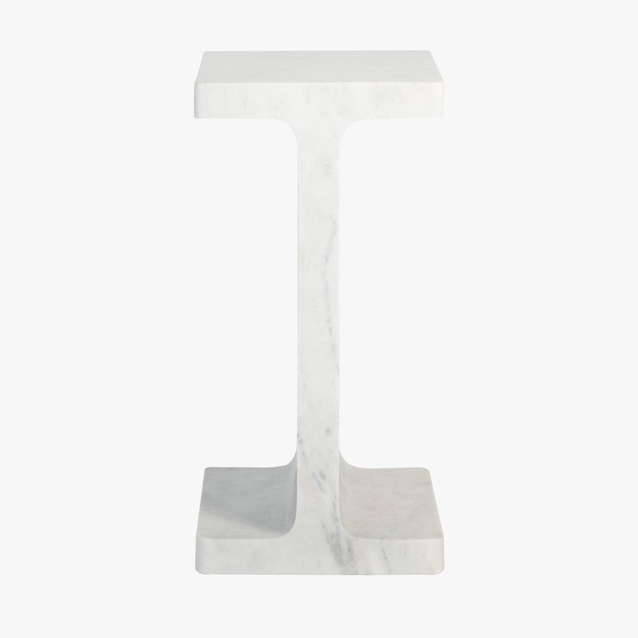 Solitude Polar White End Table