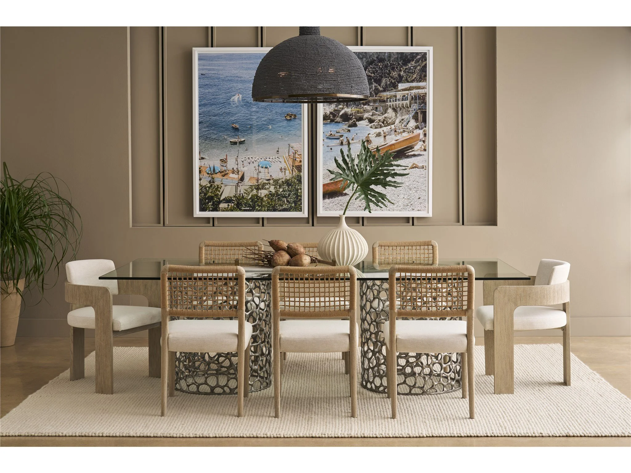 Antique Nickel Coral Dining Table