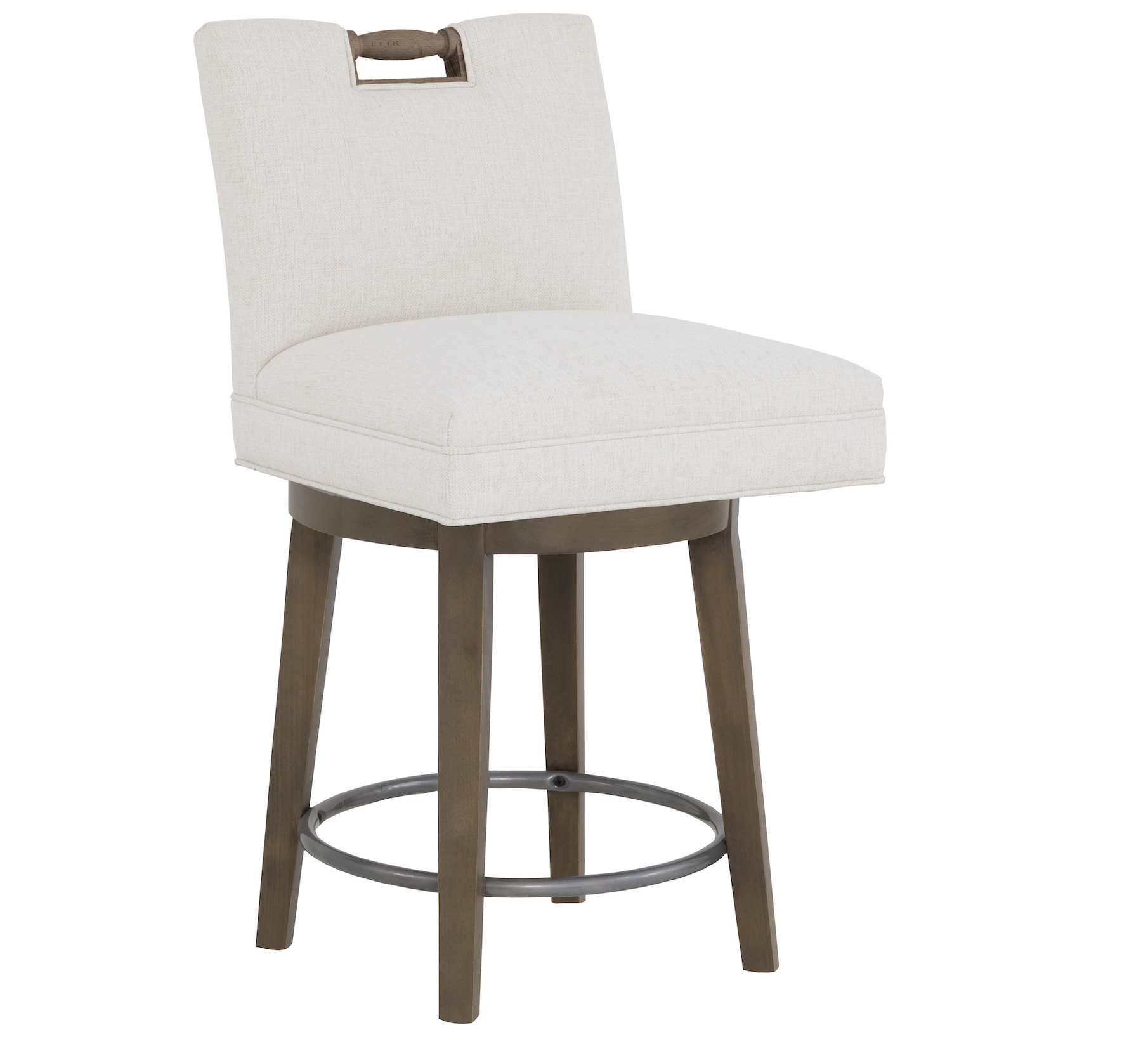 Customizable Pull Short Back Swivel Stool