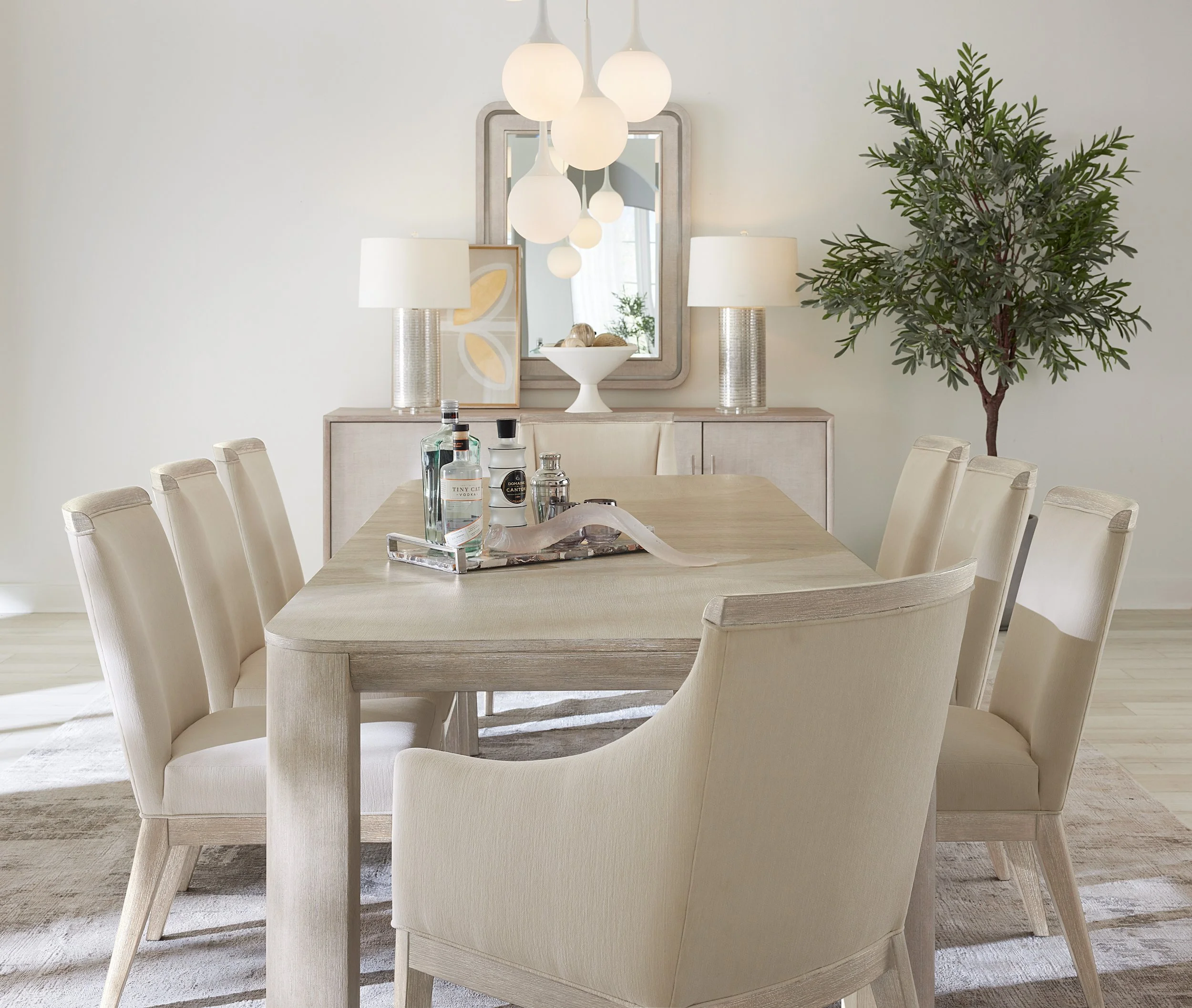 Light Modern Mood Leg Dining Table w/ 1-24in Leaf