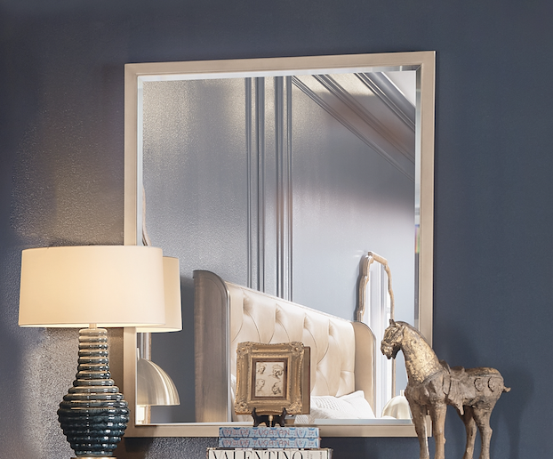Gold Satin Brass Archives Rectangle Mirror