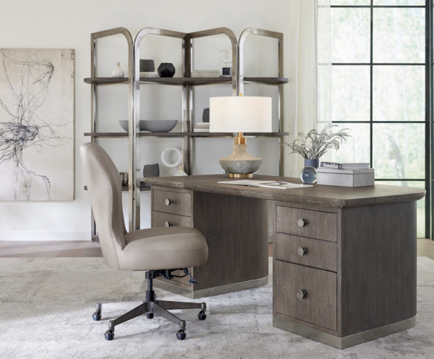 Dark Modern Mood Executive Desk
