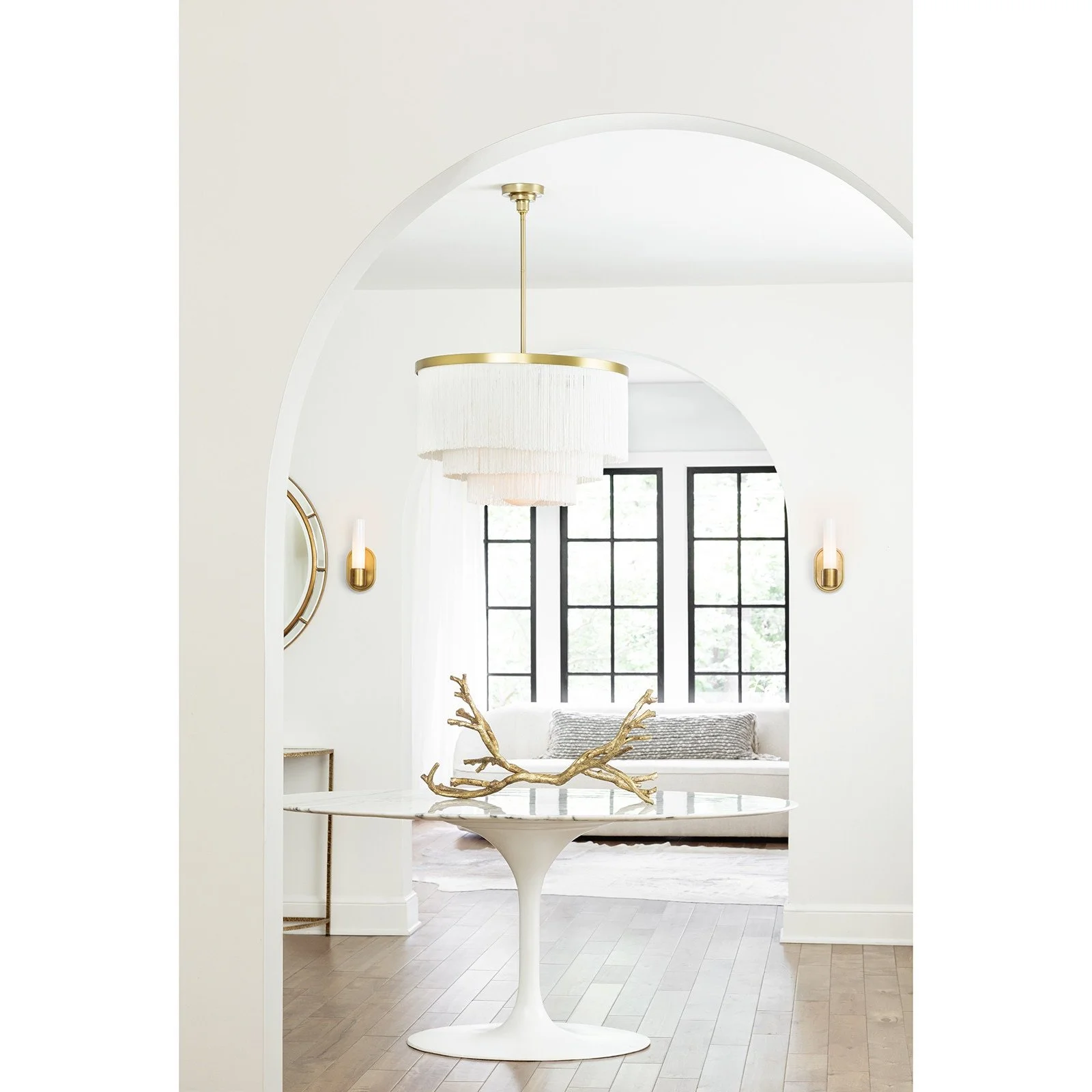 Ivory Cabaret Fringe Chandelier