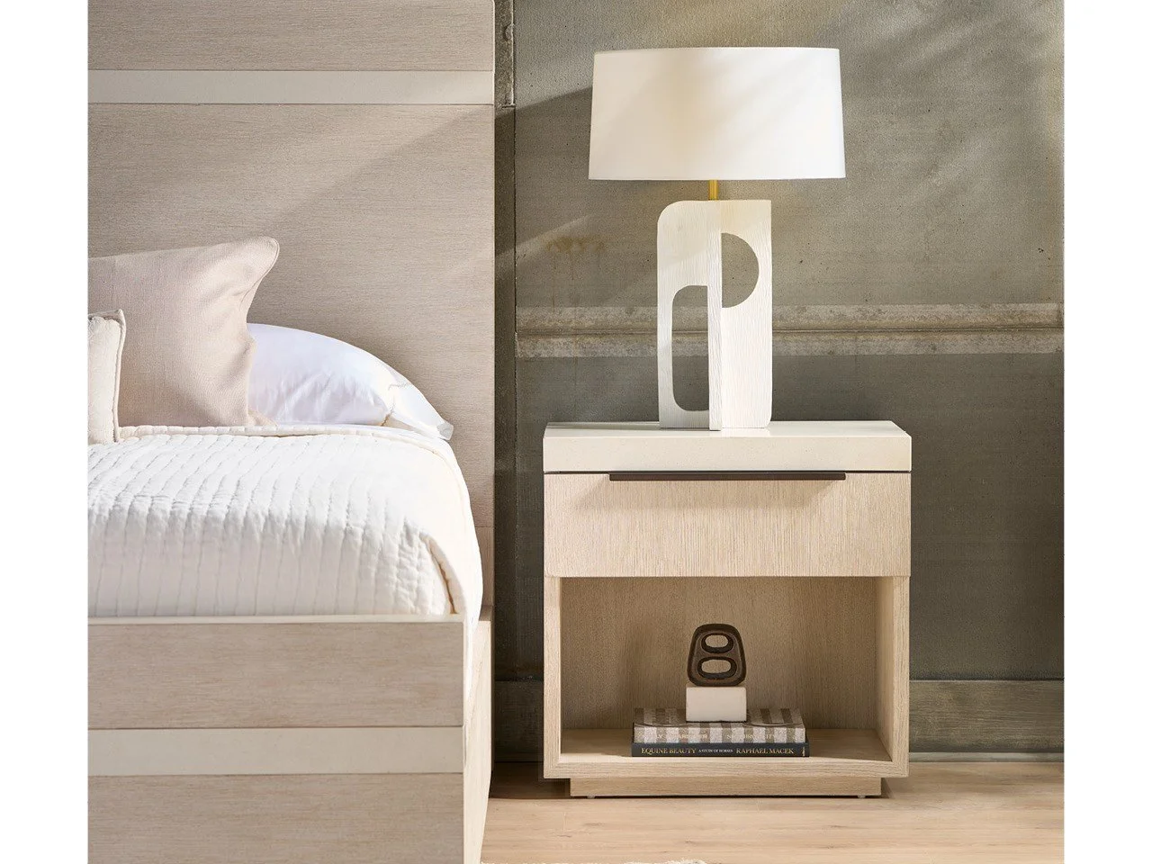 Quartz 1 Drawer Nightstand