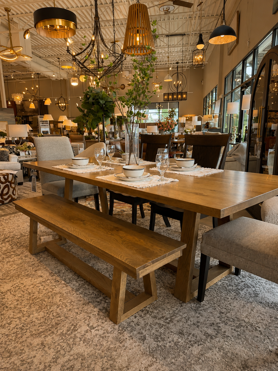Customizable Estate Premium Double Pedestal Dining Table
