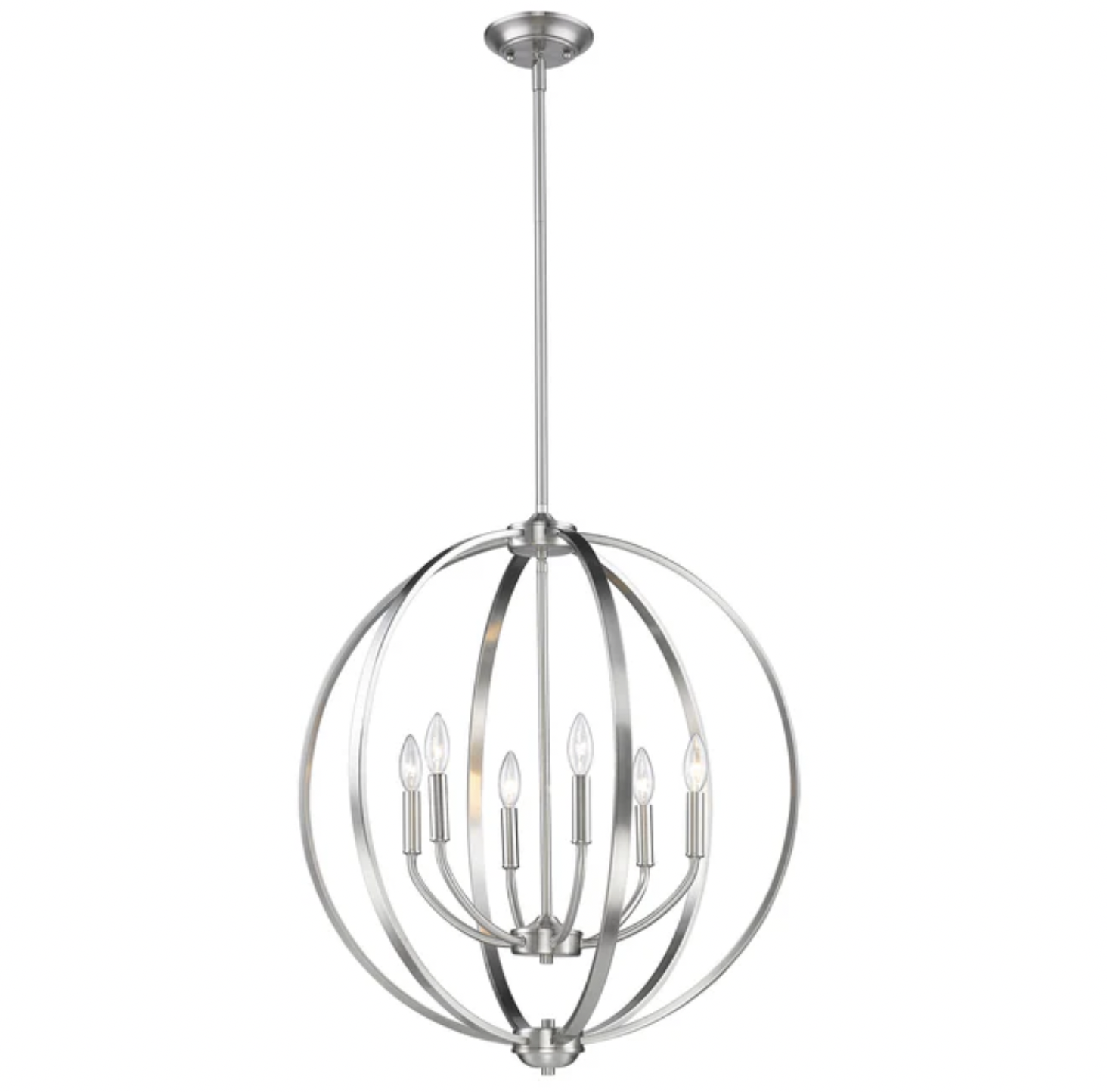 Pewter Colson 6-light Chandelier