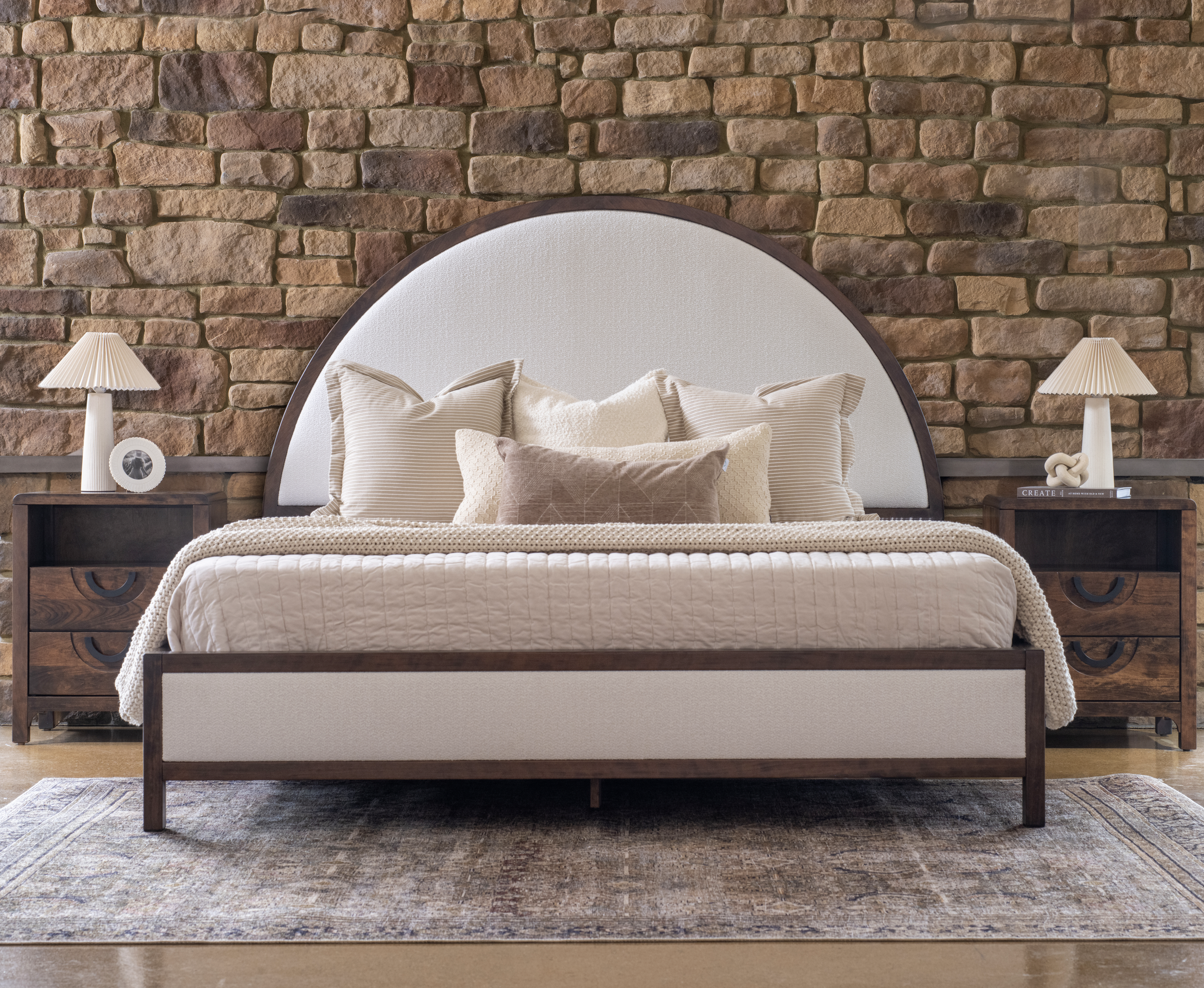 Customizable Lido Arch Upholstered Bed