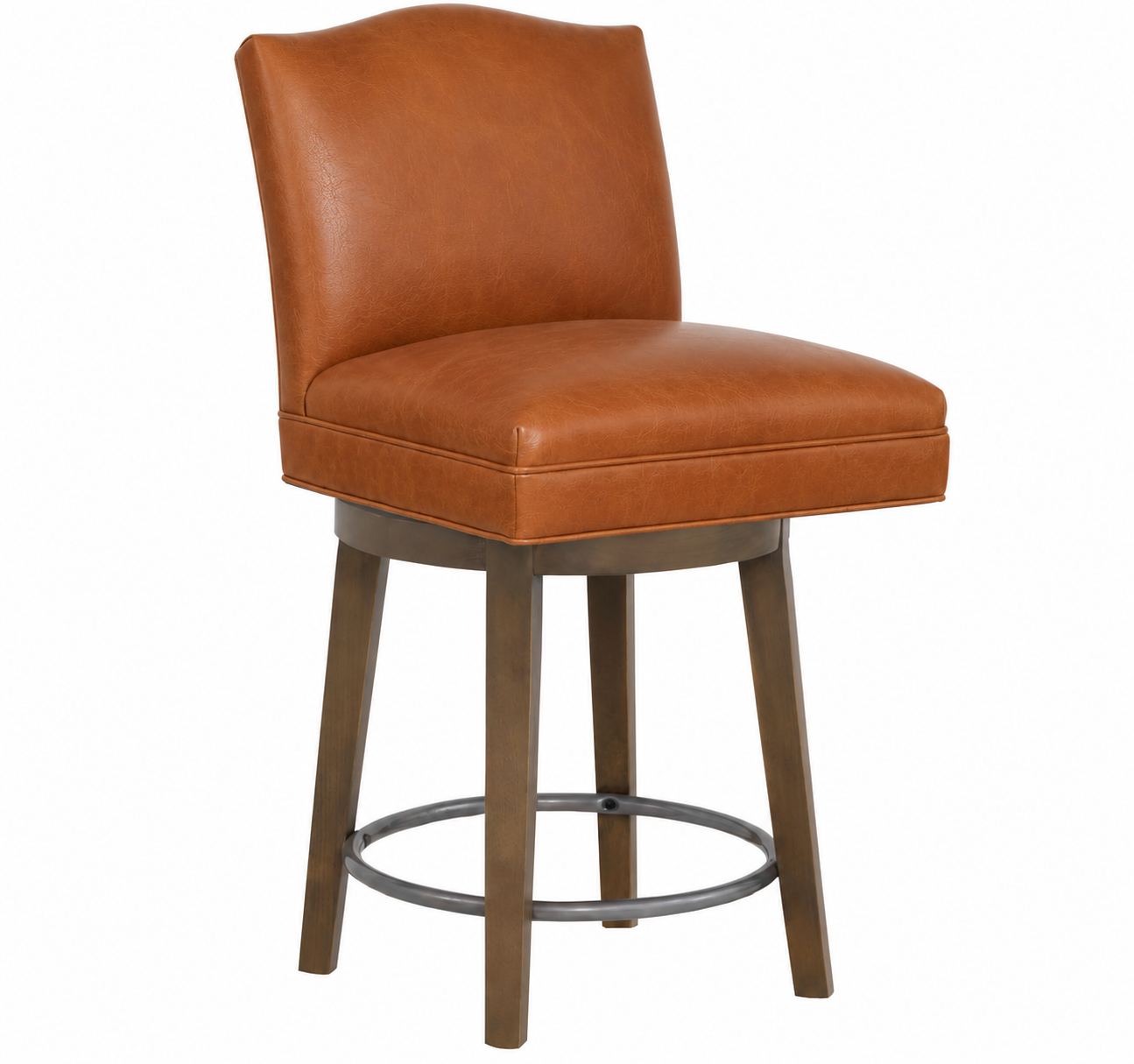 Cognac Leather Swivel Bar Stool.png