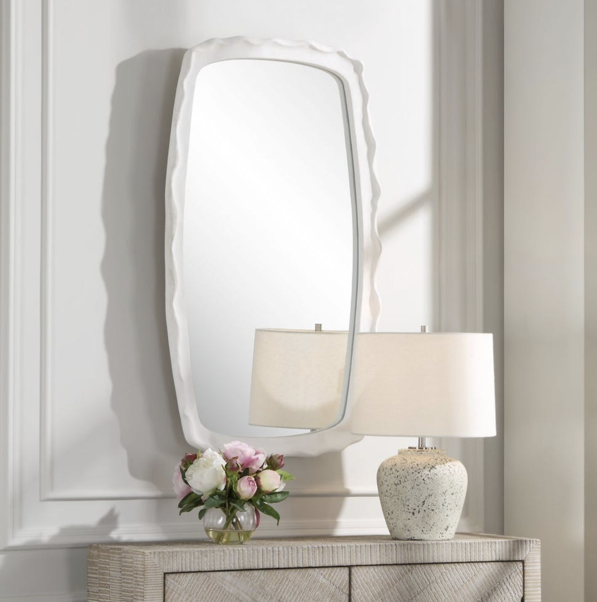 White Marbella Mirror