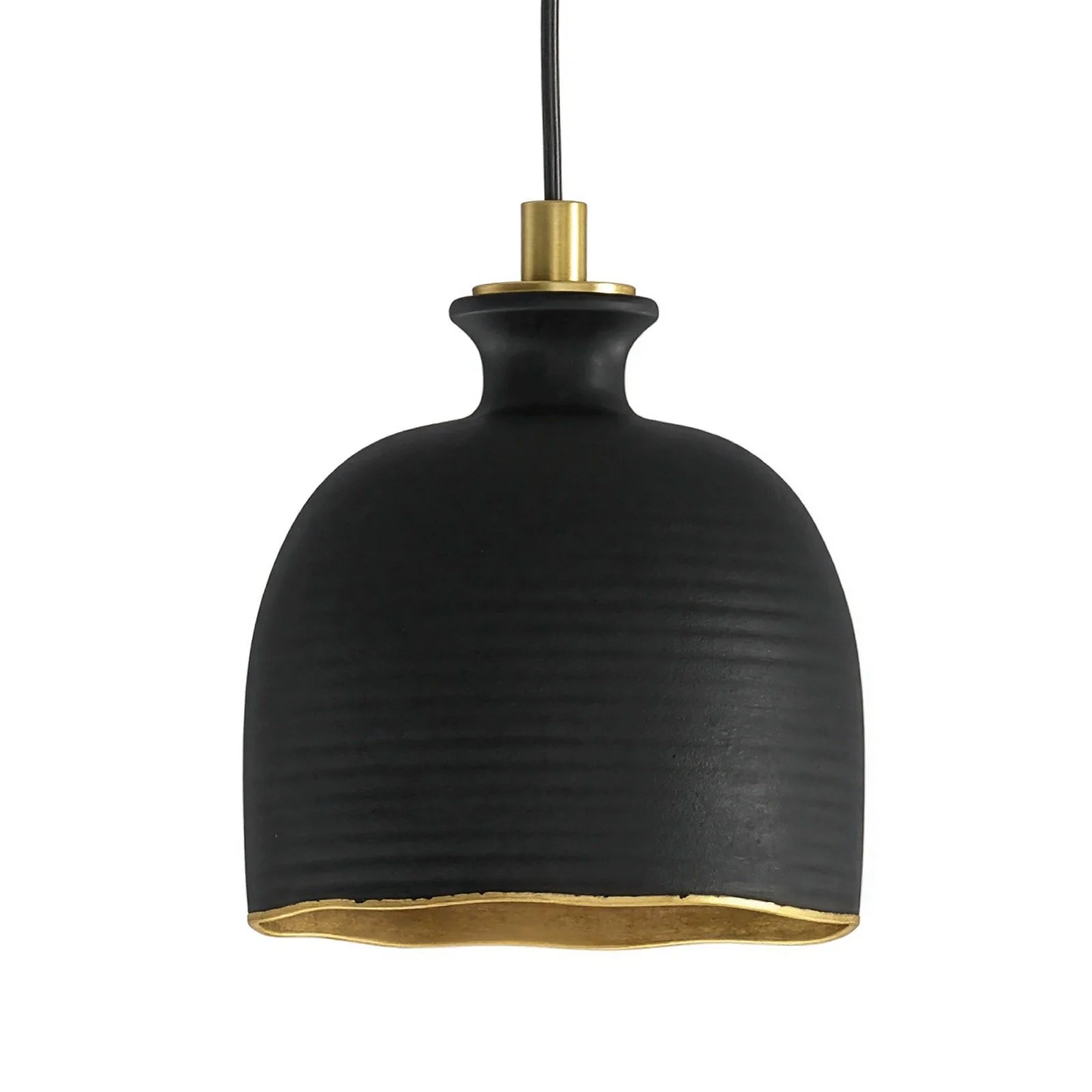 Black Bianca Ceramic Pendant