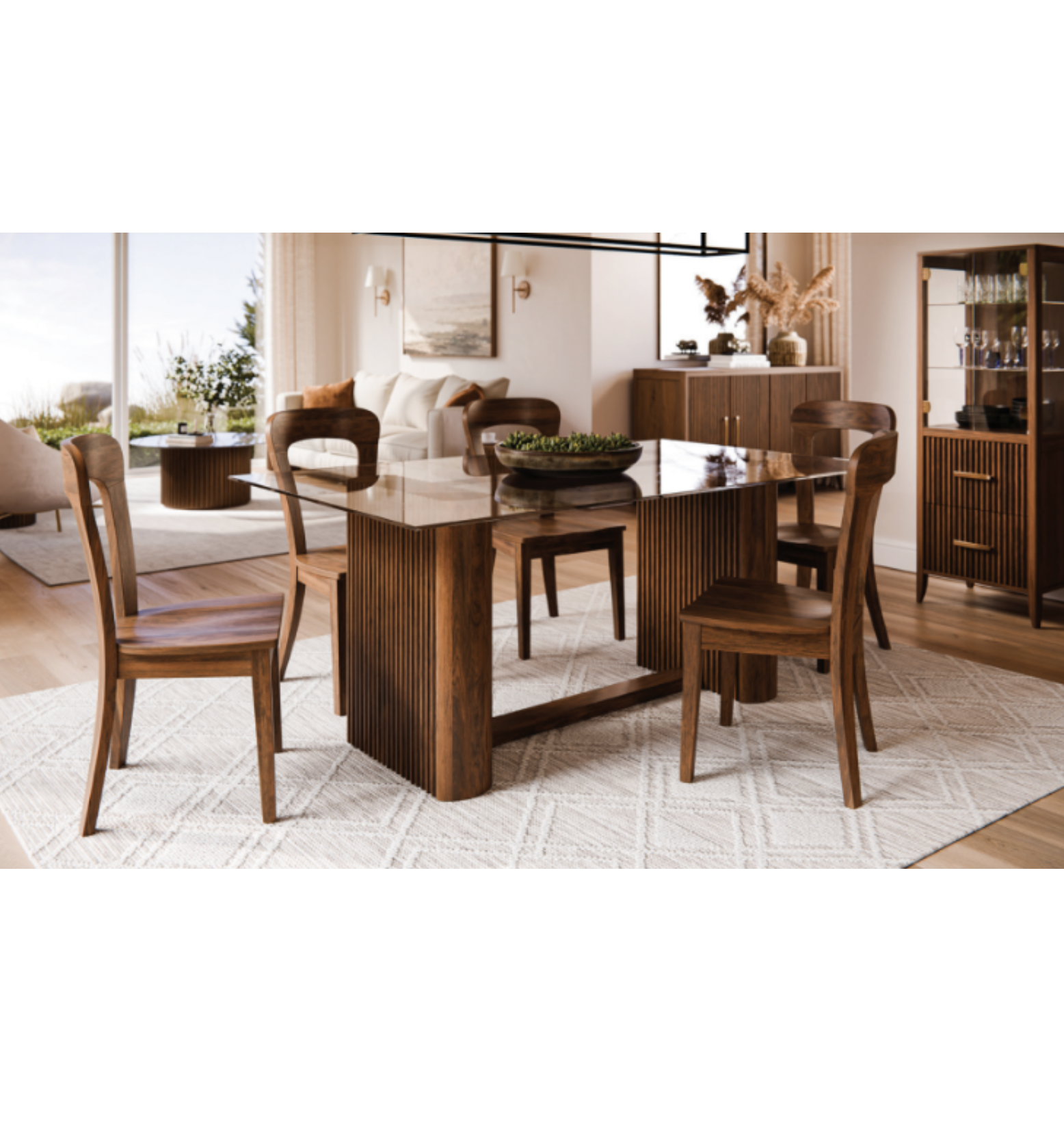 Customizable Glacier Rectangular Dining Table