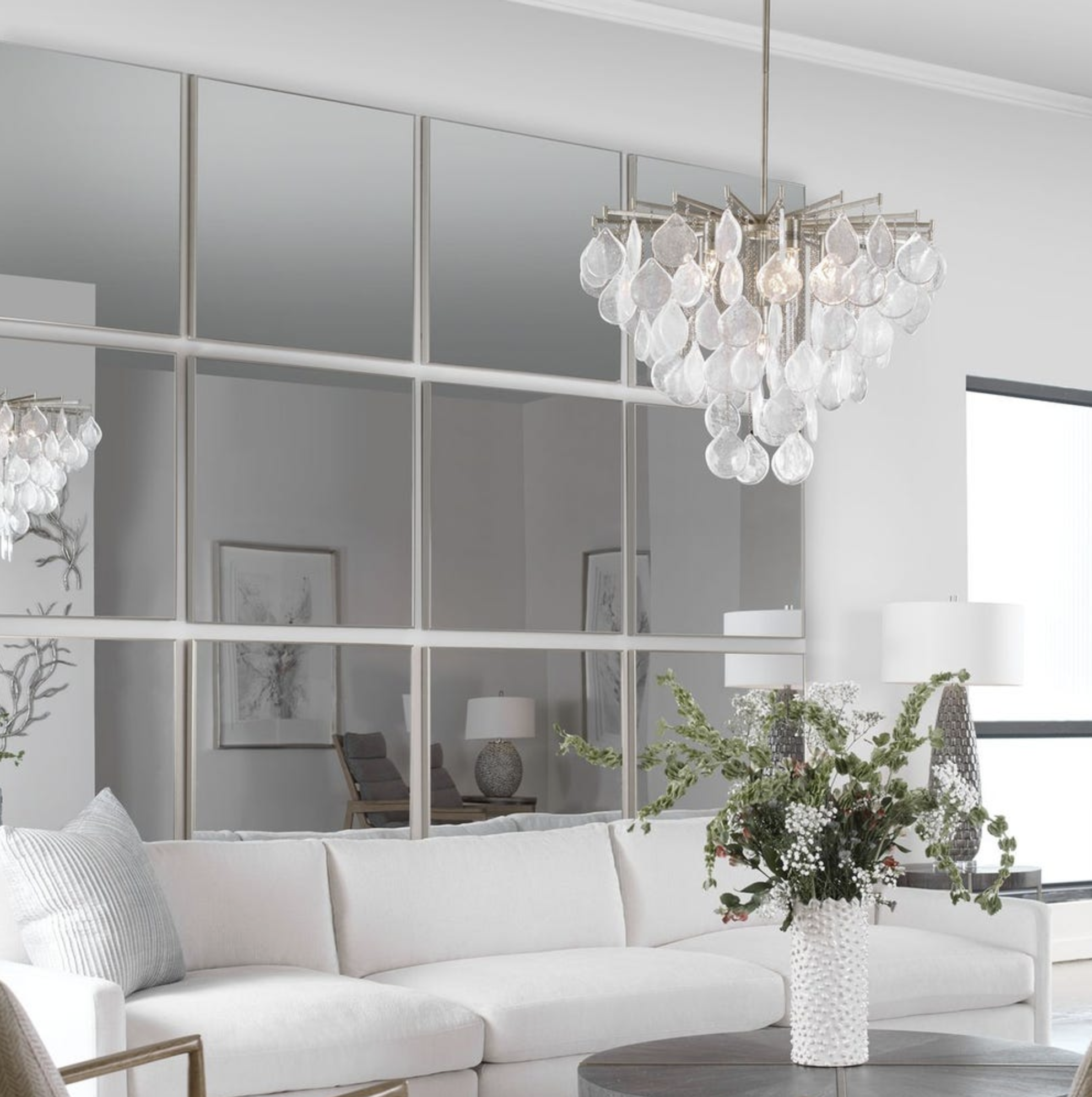 Silver Alexo Square Mirror