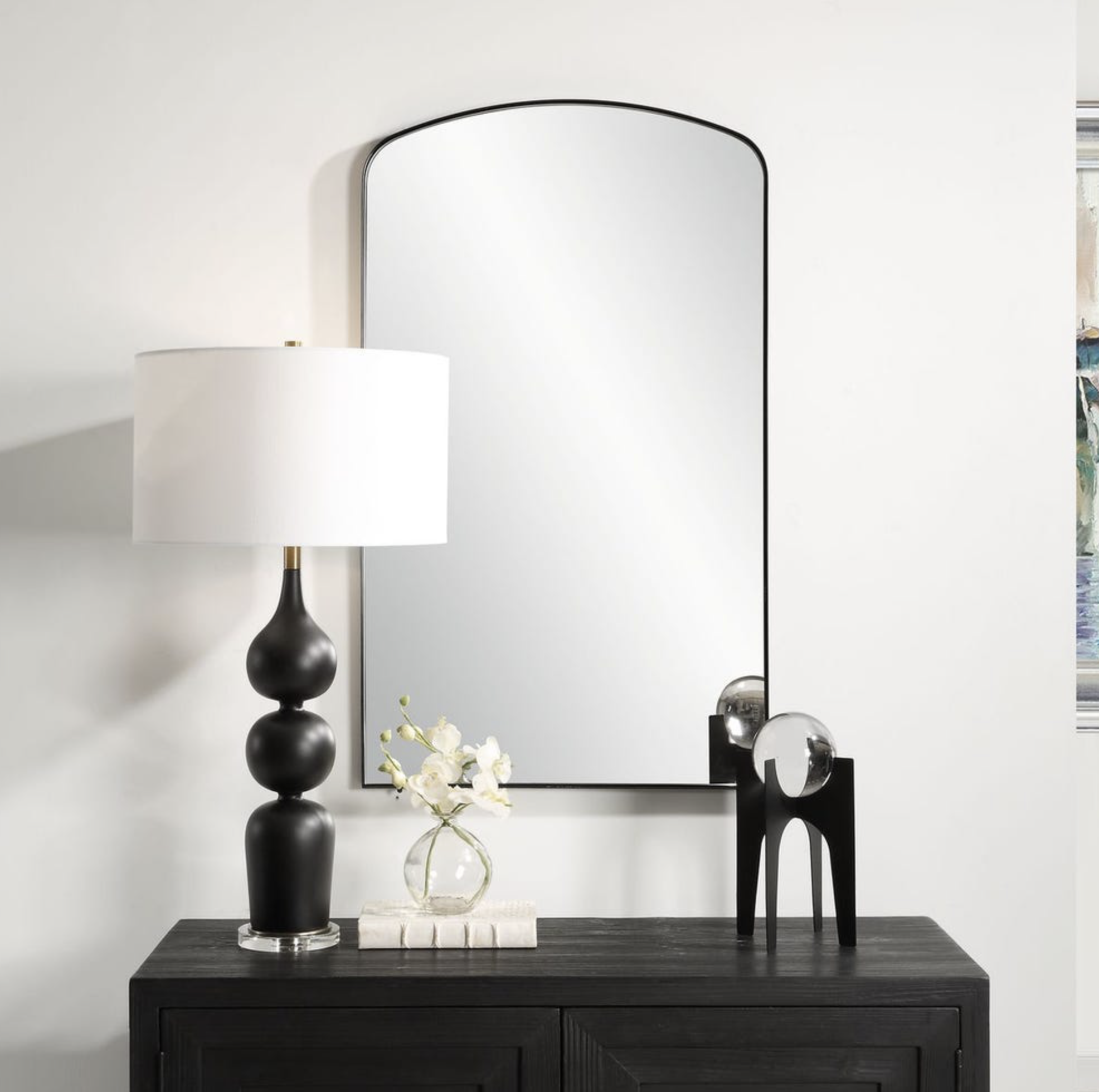 Black Tordera Arch Mirror