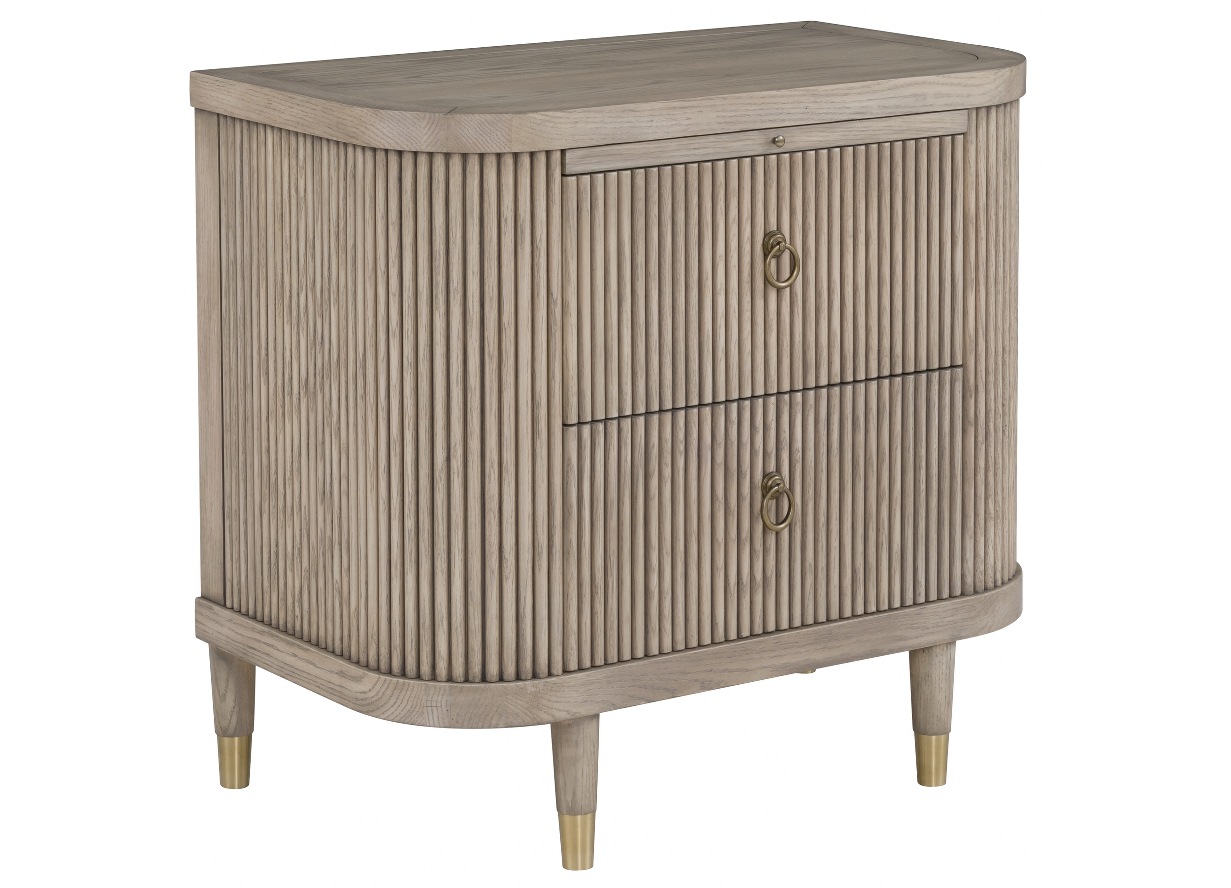 Customizable Everett Demilune 2 Drawer Nightstand