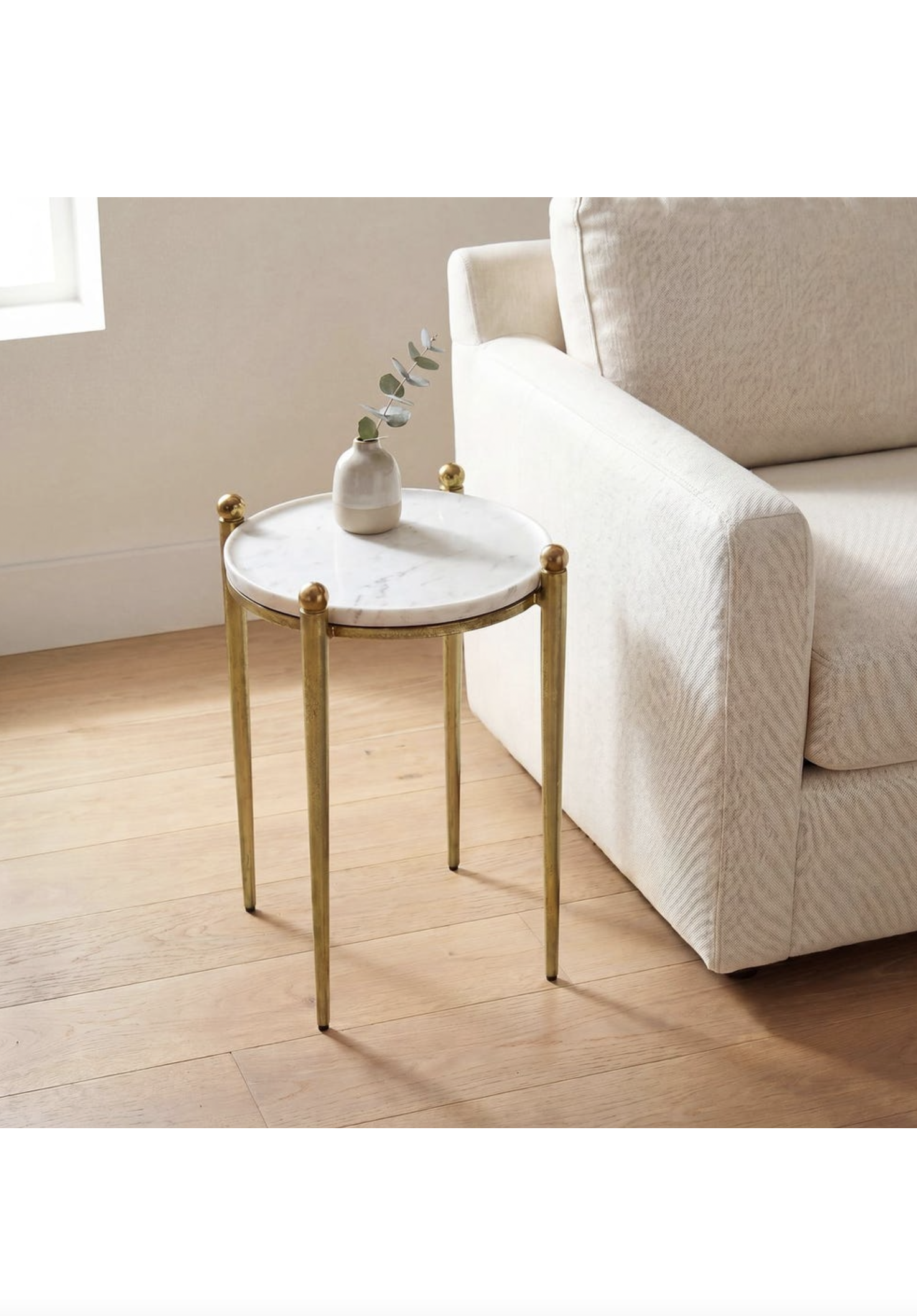 Antique Brass Nahunta Accent Table