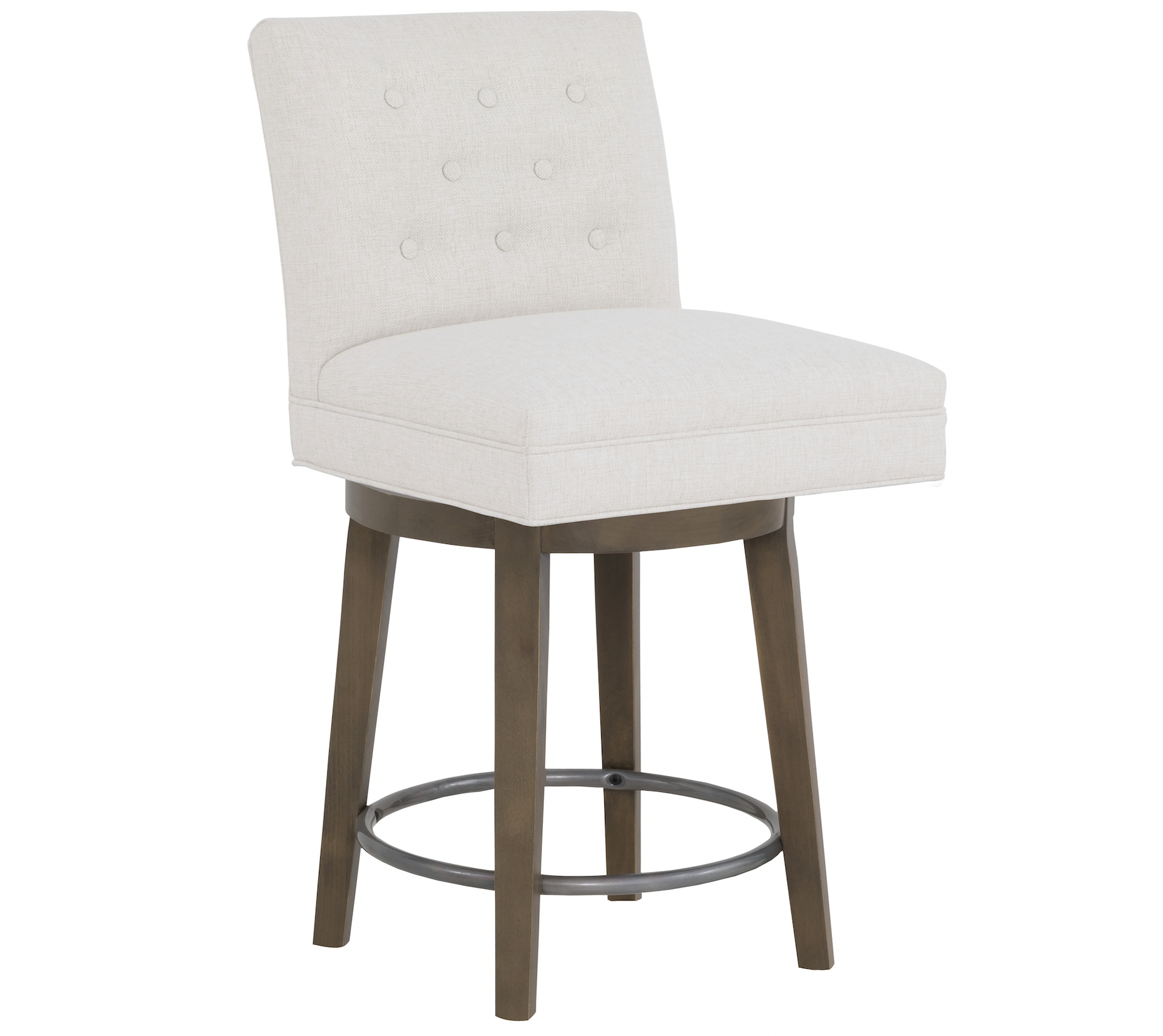 Customizable Tufted Straight Short Back Swivel Stool