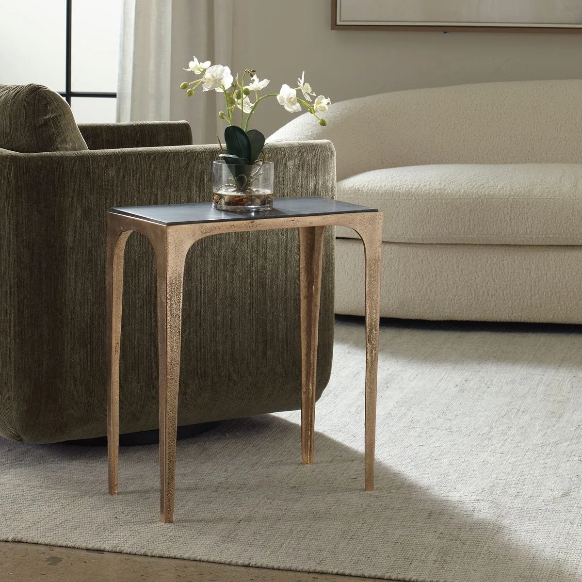 Black Marine Accent Table