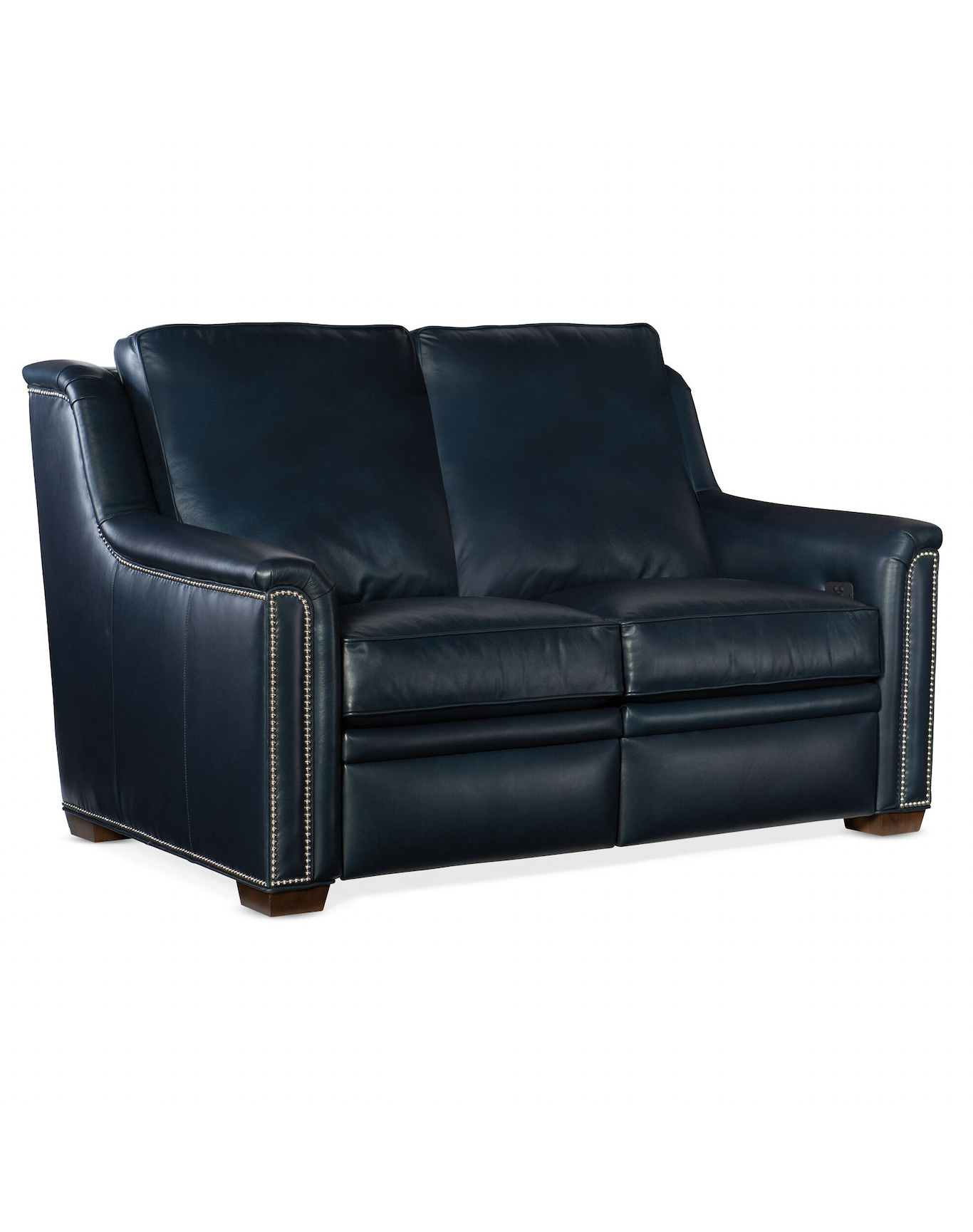 Customizable Leather Raiden Reclining Loveseat with Adjustable Headrest