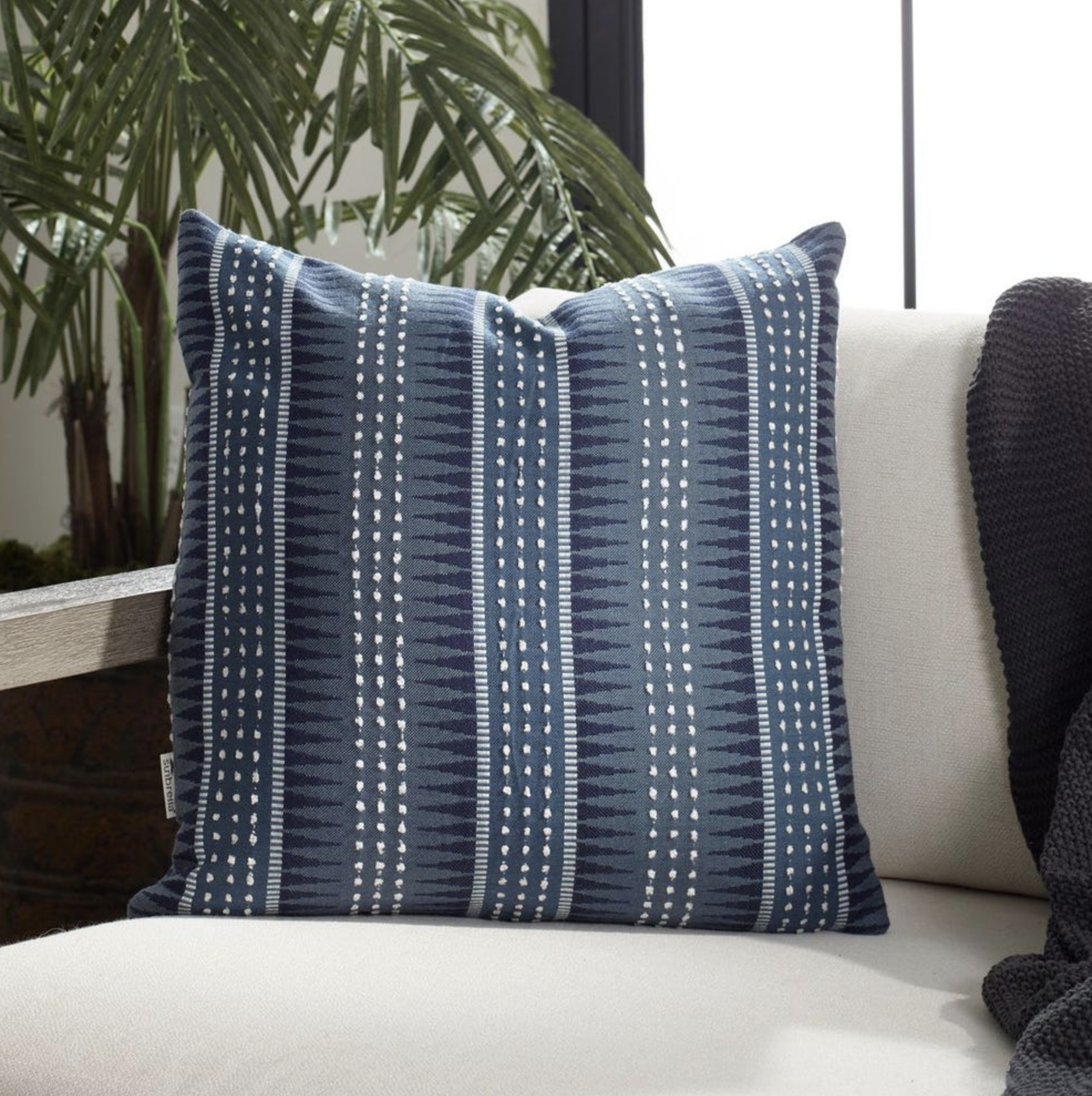 Slate Backgammon Outdoor Pillow