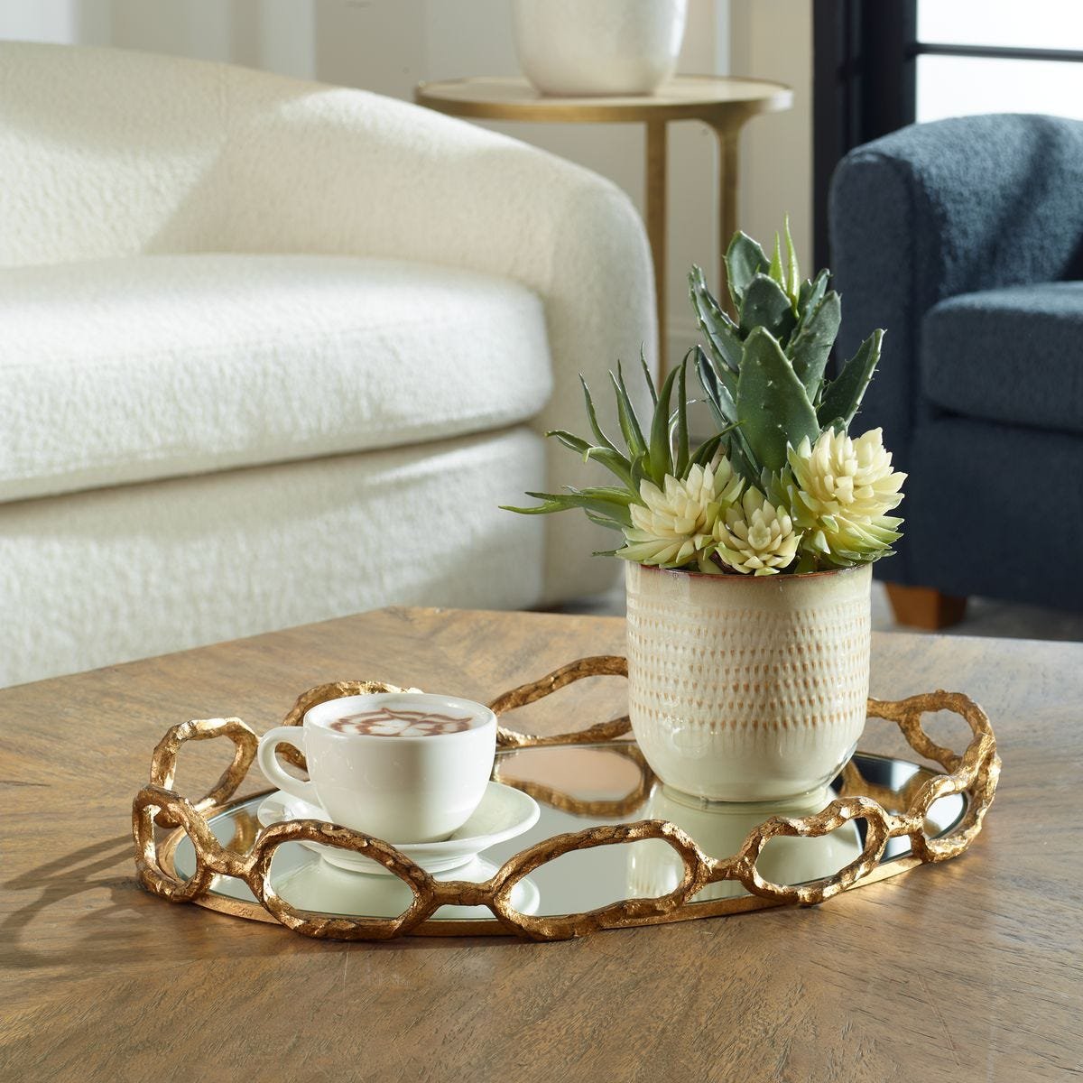 Gold Cable Chain Tray
