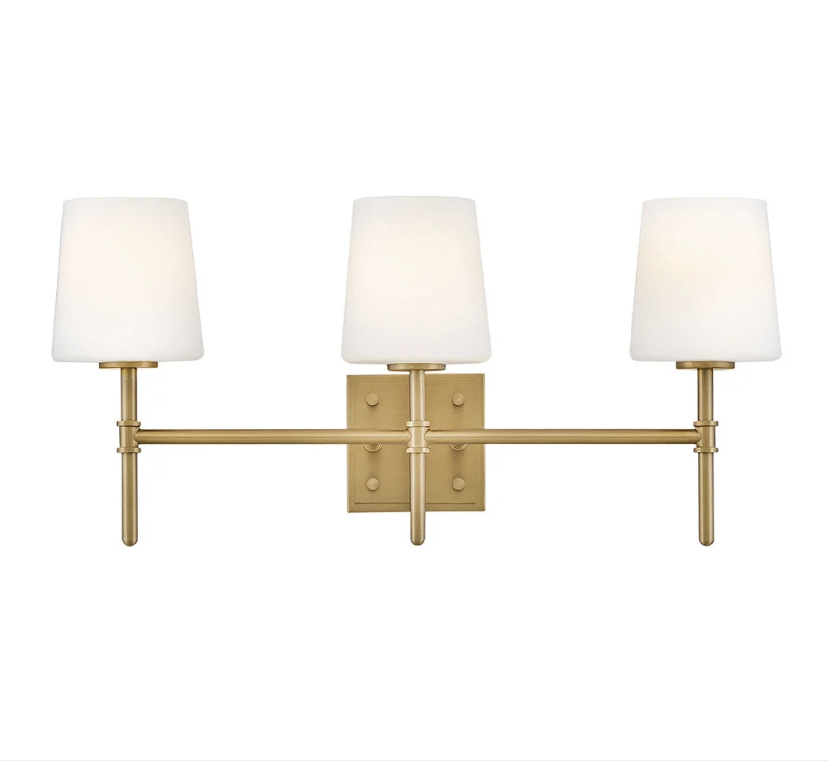 Lacquered Brass Saunders Medium Three Light Vanity