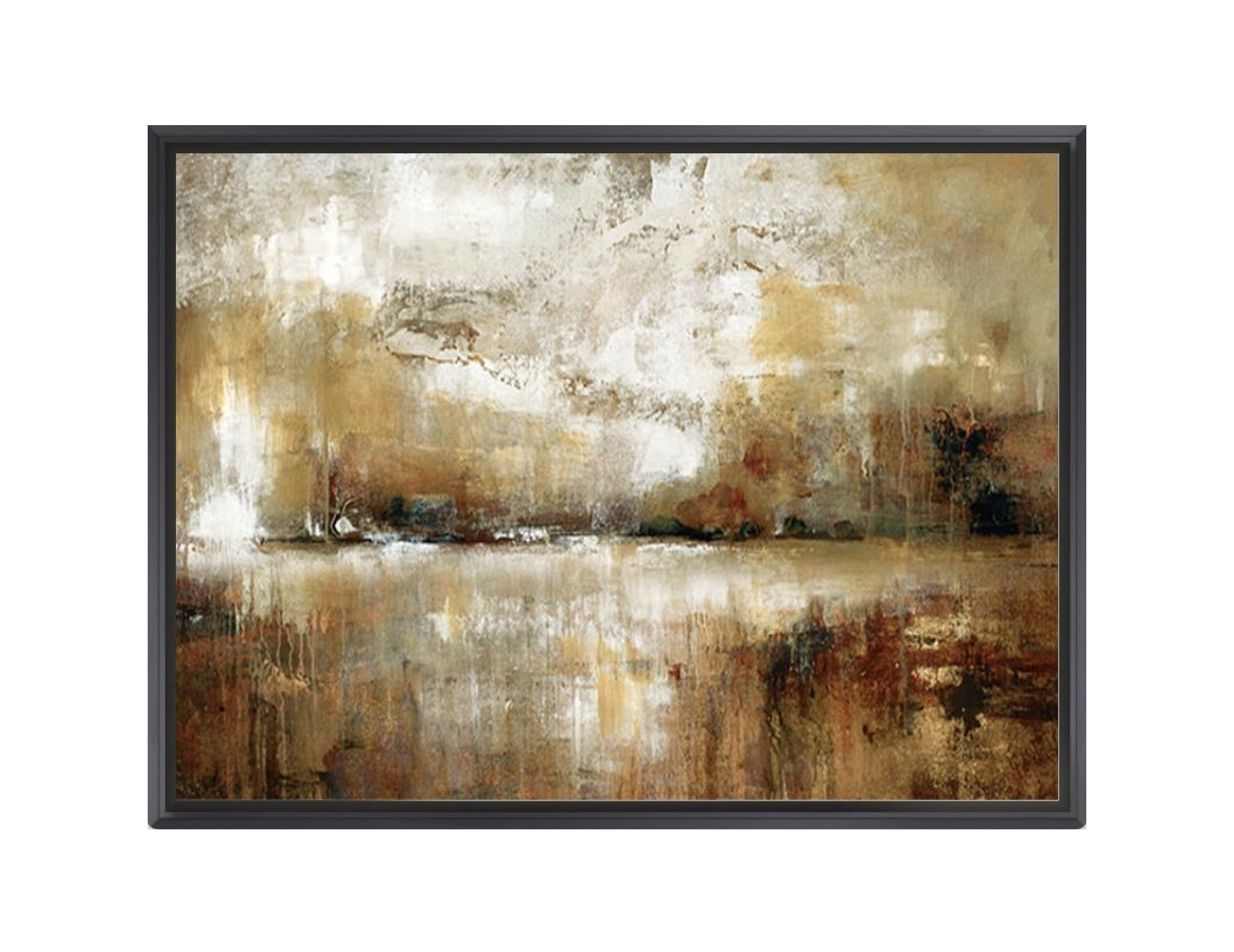 Customizable Framed Graze II in Modern Float Matte Black Canvas Frame