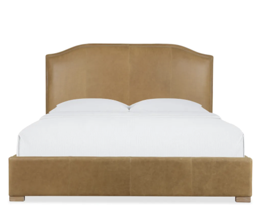 Leather Driftwood Upholstered Bed