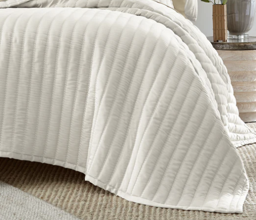 Urban Bamboo White Quilted Coverlet Collection